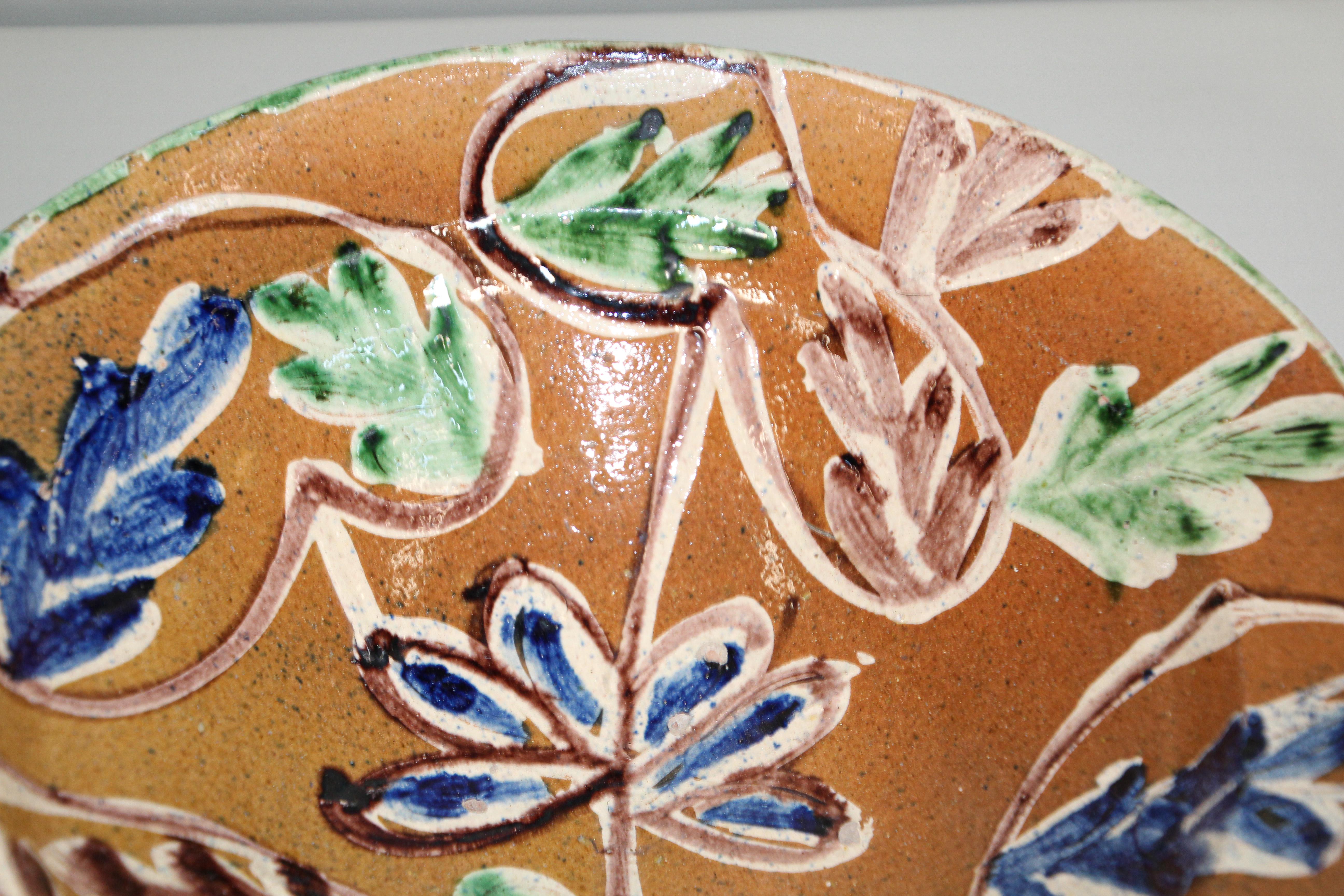 Moorish Spanish Pottery Glazed Talavera Bowl 1