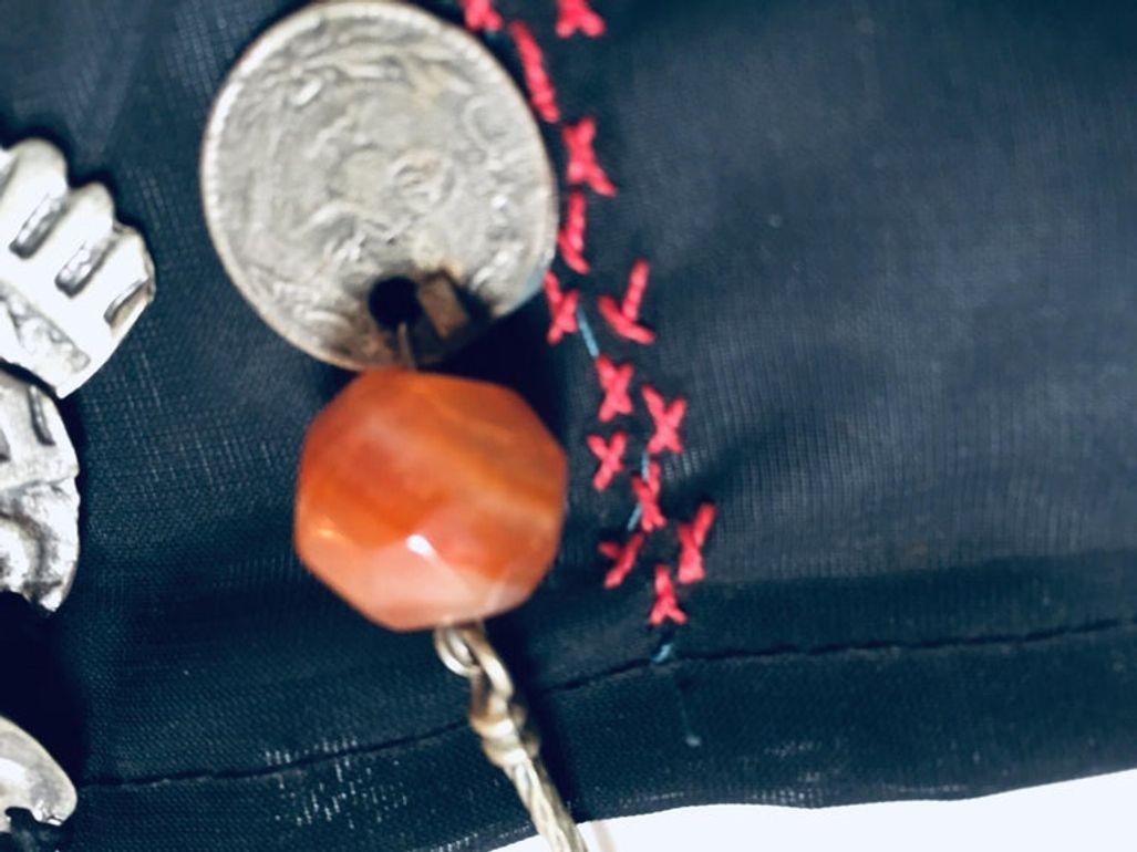 Naher Osten islamischen Frauen Gesichtsschleier Beduinen, Sinai Beduinen Wüste Kleidungsstück im Angebot 7