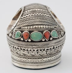 Moyen Orient Large Antique Silver Gem Set Intaglio Seal Ring