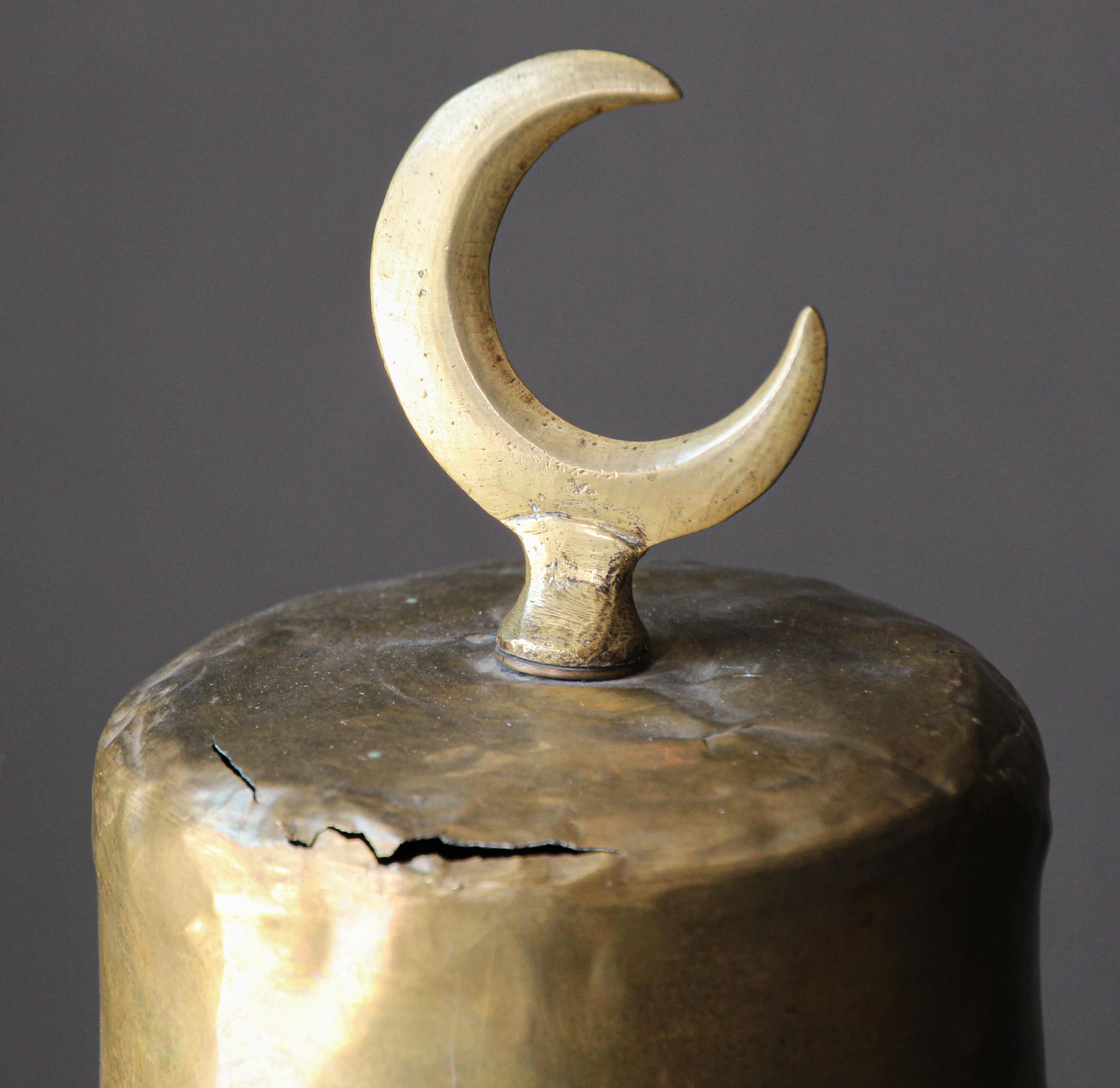 Middle Eastern Large Arabian Polished Brass Incense Burner For Sale 2