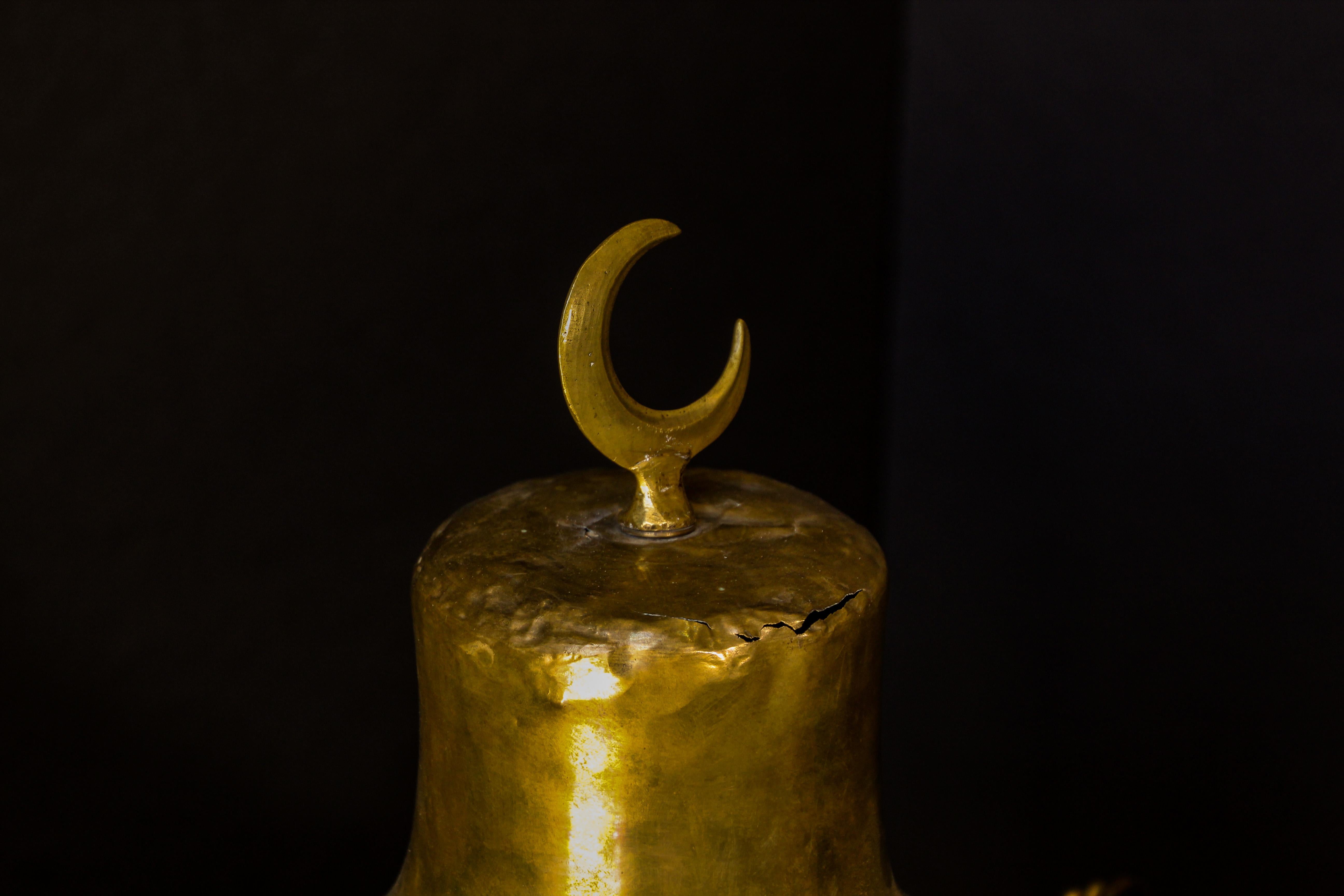 antique incense burner brass