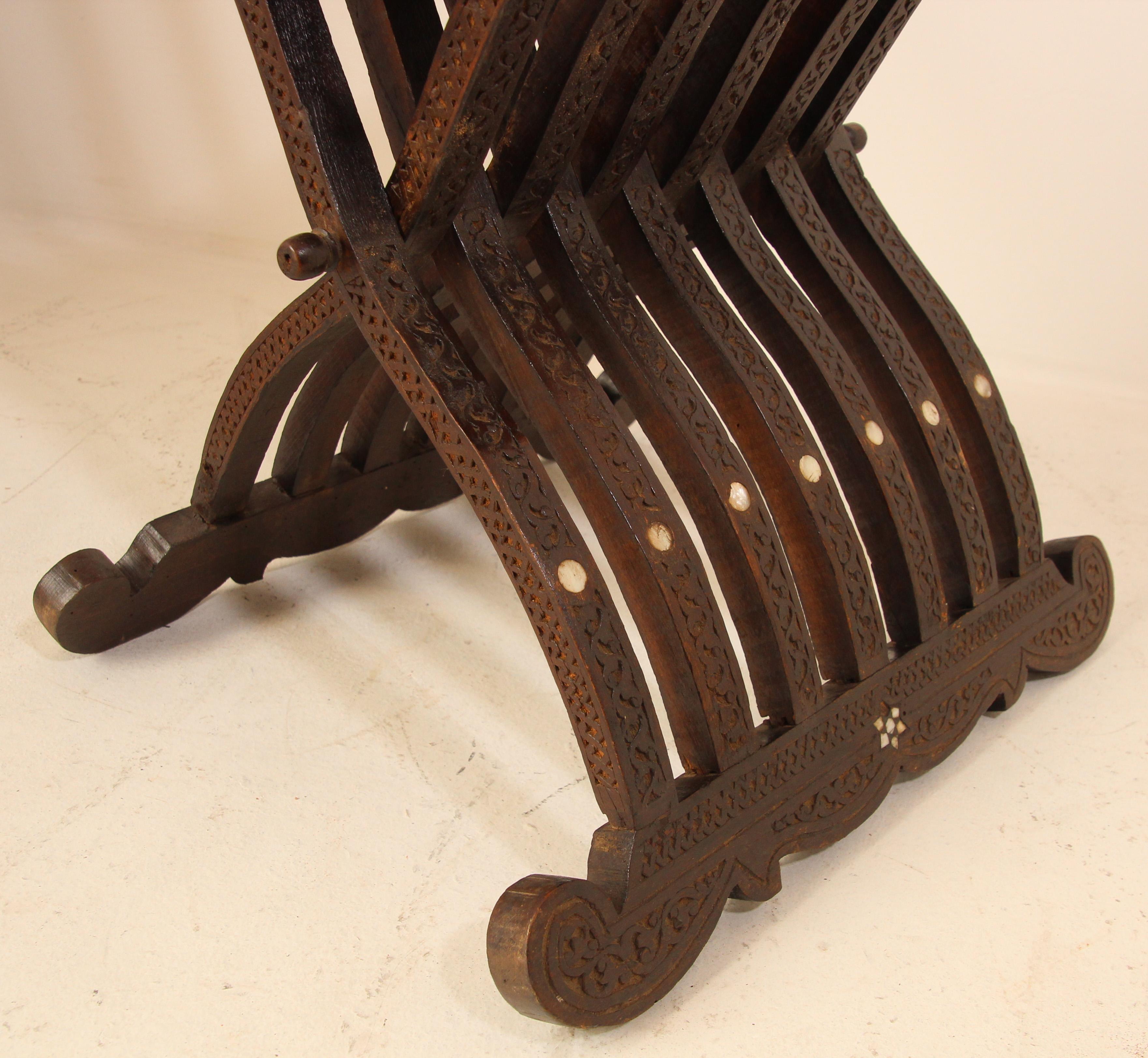 Middle Eastern Moorish 19th Century Folding Chair For Sale 4