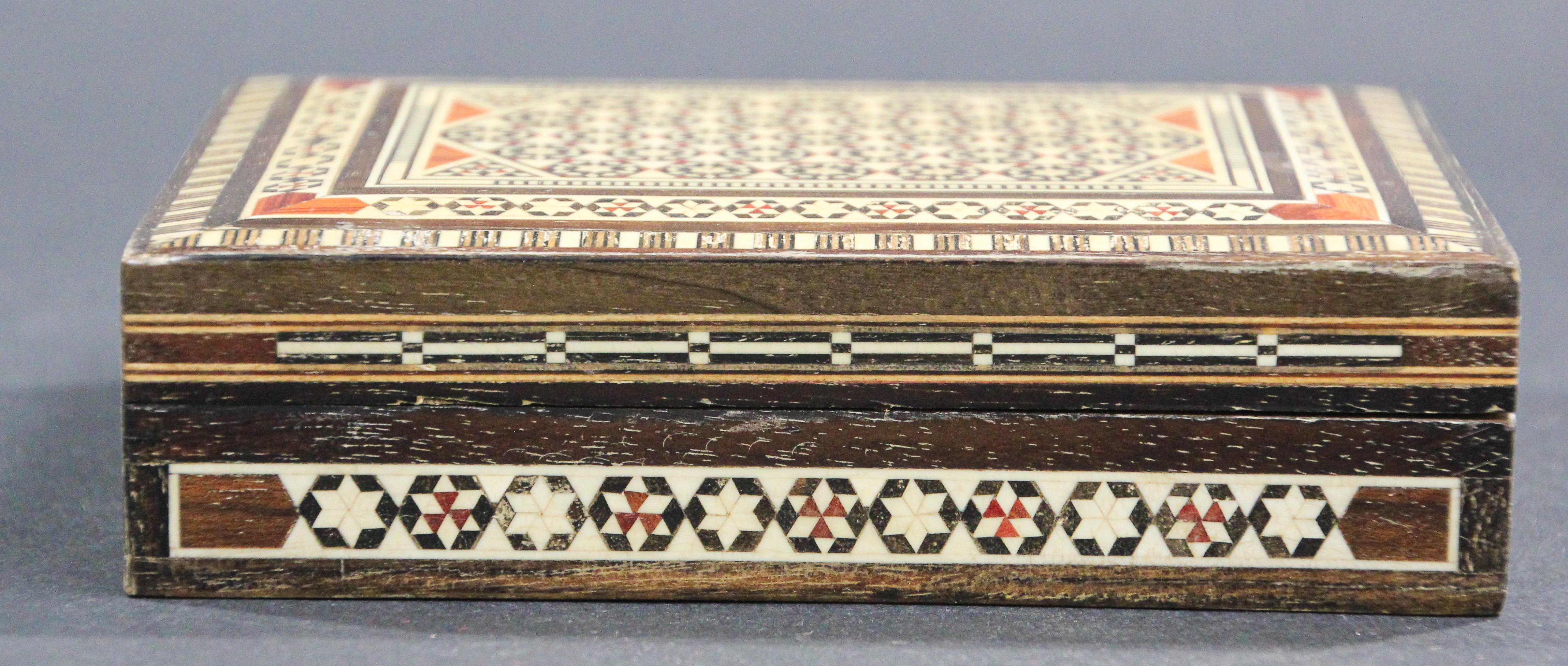 Nahöstliche maurische Handcrafted Mosaic dekorative Trinket Box (Maurisch) im Angebot