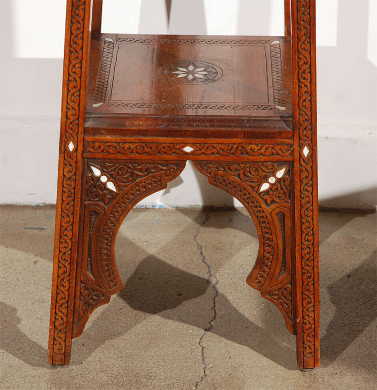 Inlay Middle Eastern Moorish Inlaid Pedestal