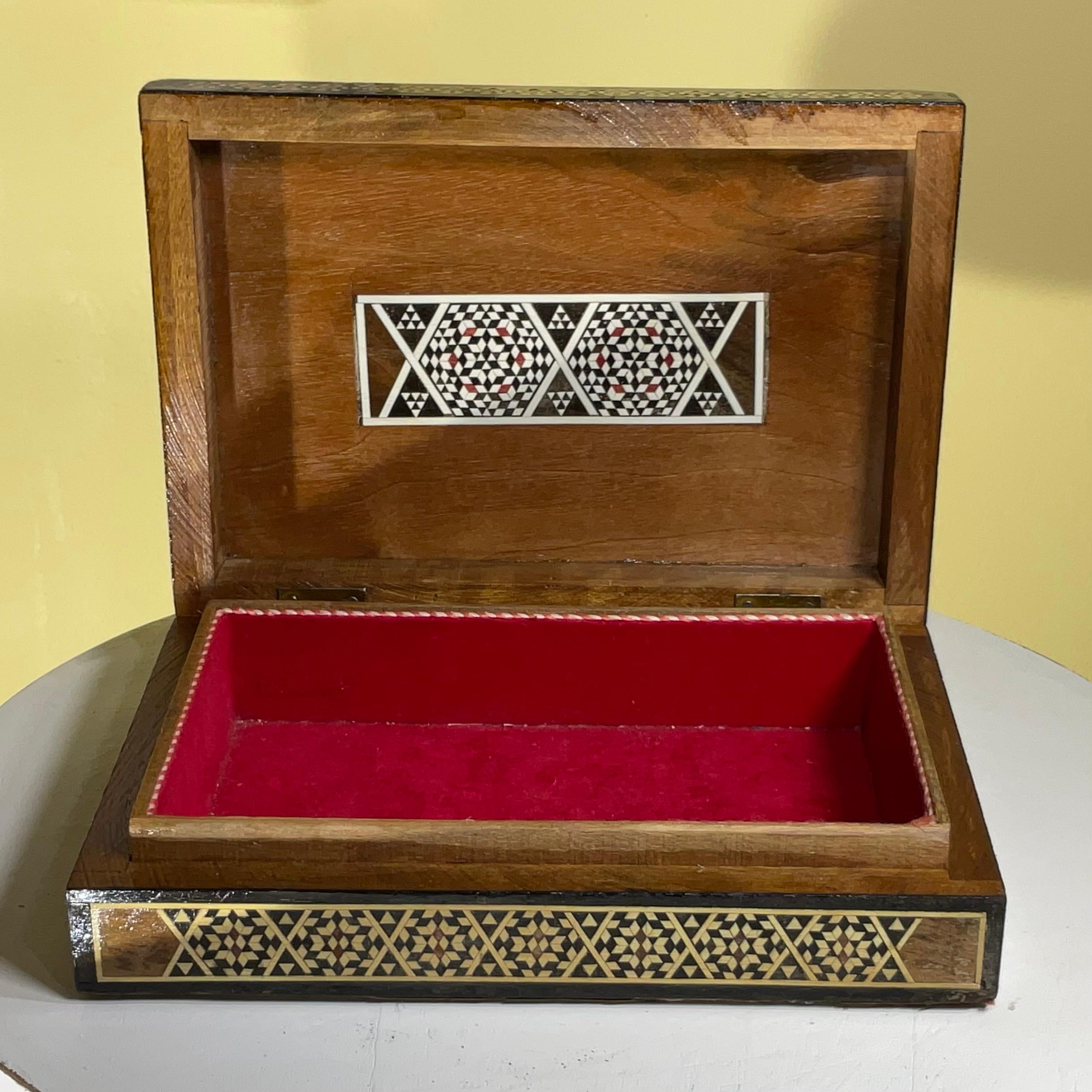 Inlay Middle Eastern Moorish Jewelry Box For Sale