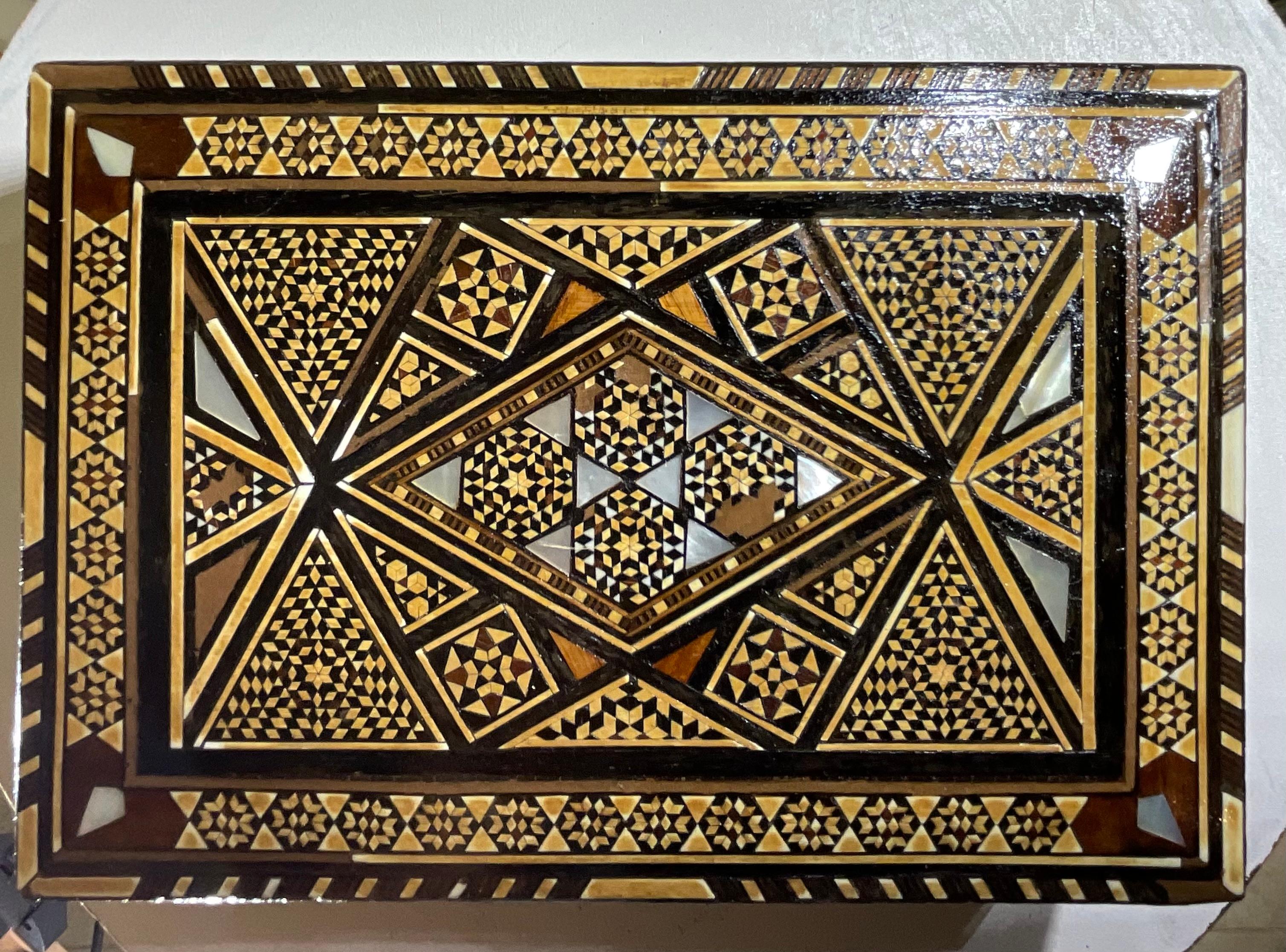 20th Century Middle Eastern Moorish Jewelry Box For Sale