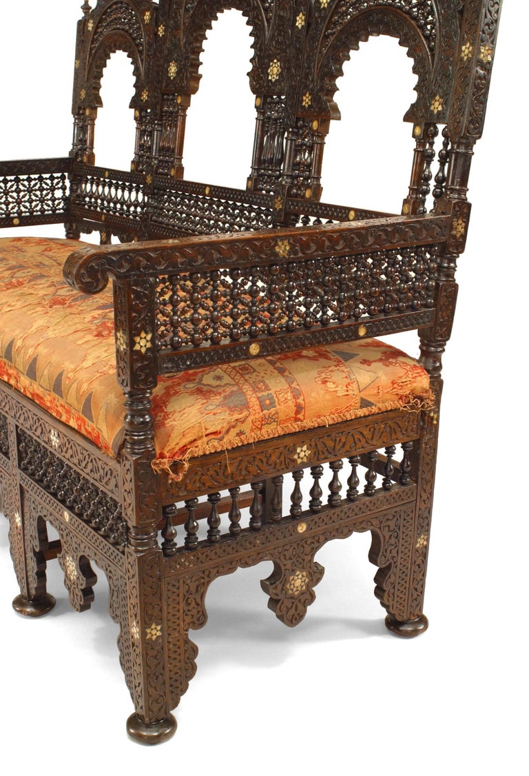 Middle Eastern Moorish Triple Arch Settee For Sale at 1stDibs middle
