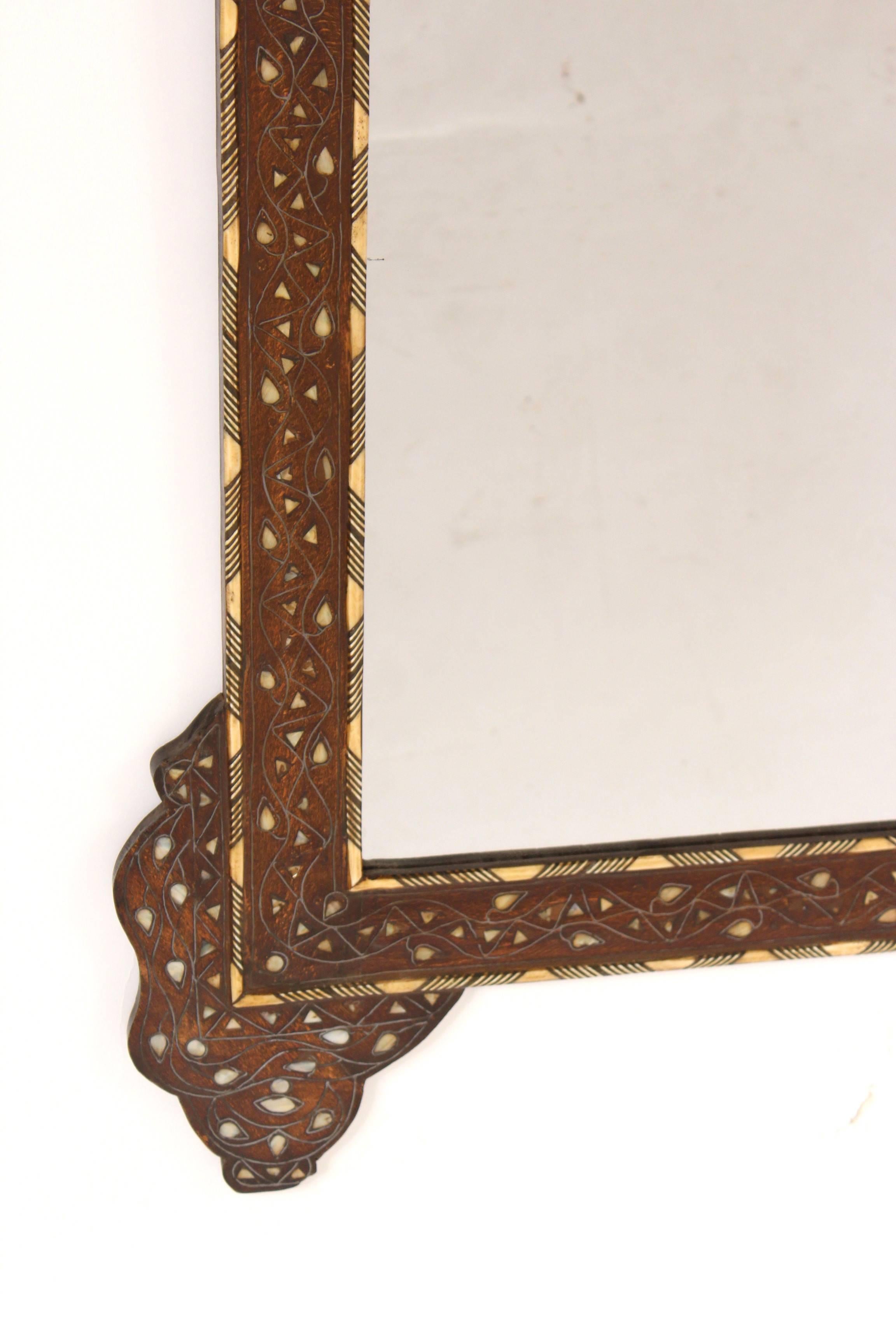 Moorish Middle Eastern Mother-of-Pearl Inlaid Mirror