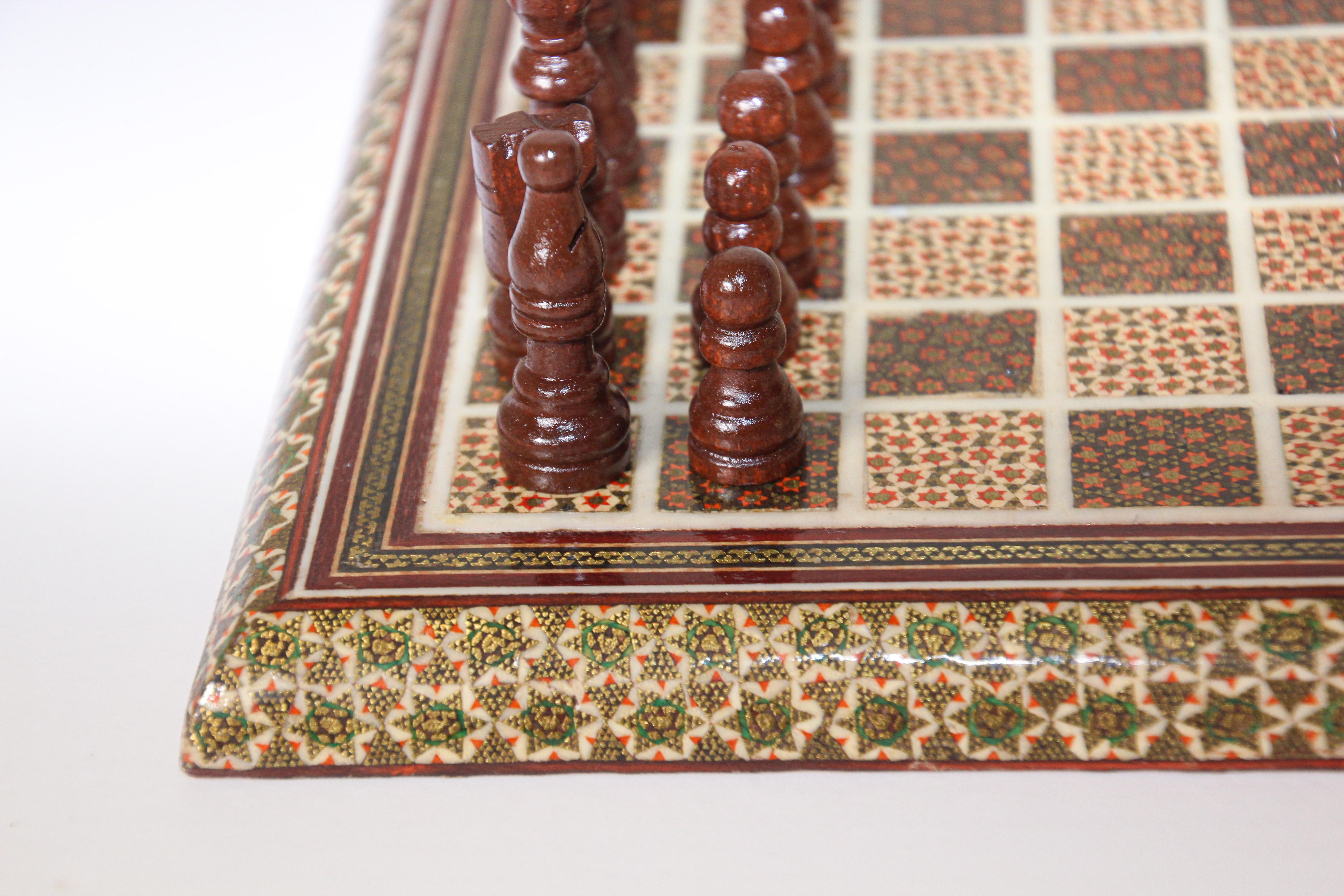 Moorish Middle Eastern Persian Khatam Chess Game