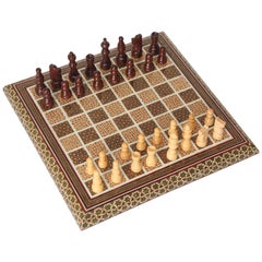 Vintage Middle Eastern Persian Khatam Chess Game