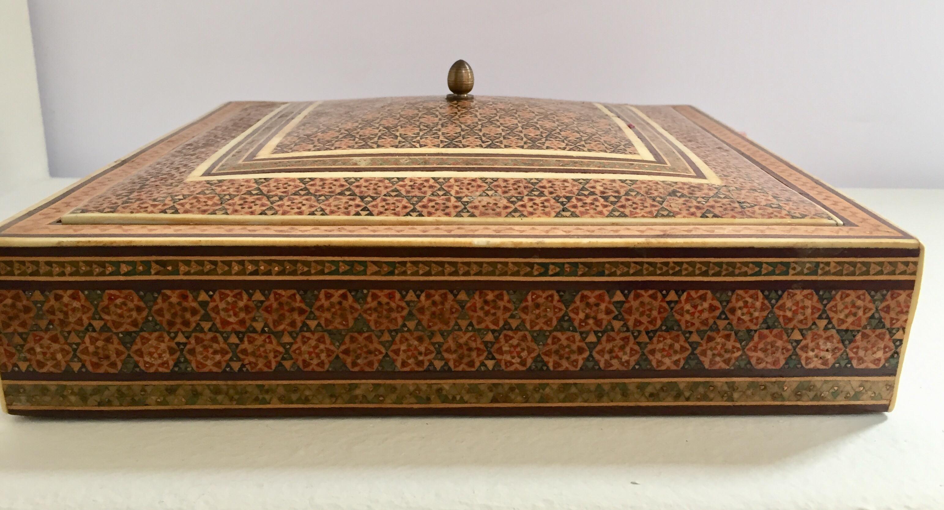 Middle Eastern Persian Sadeli Micro Mosaic Inlaid Jewelry Box 5