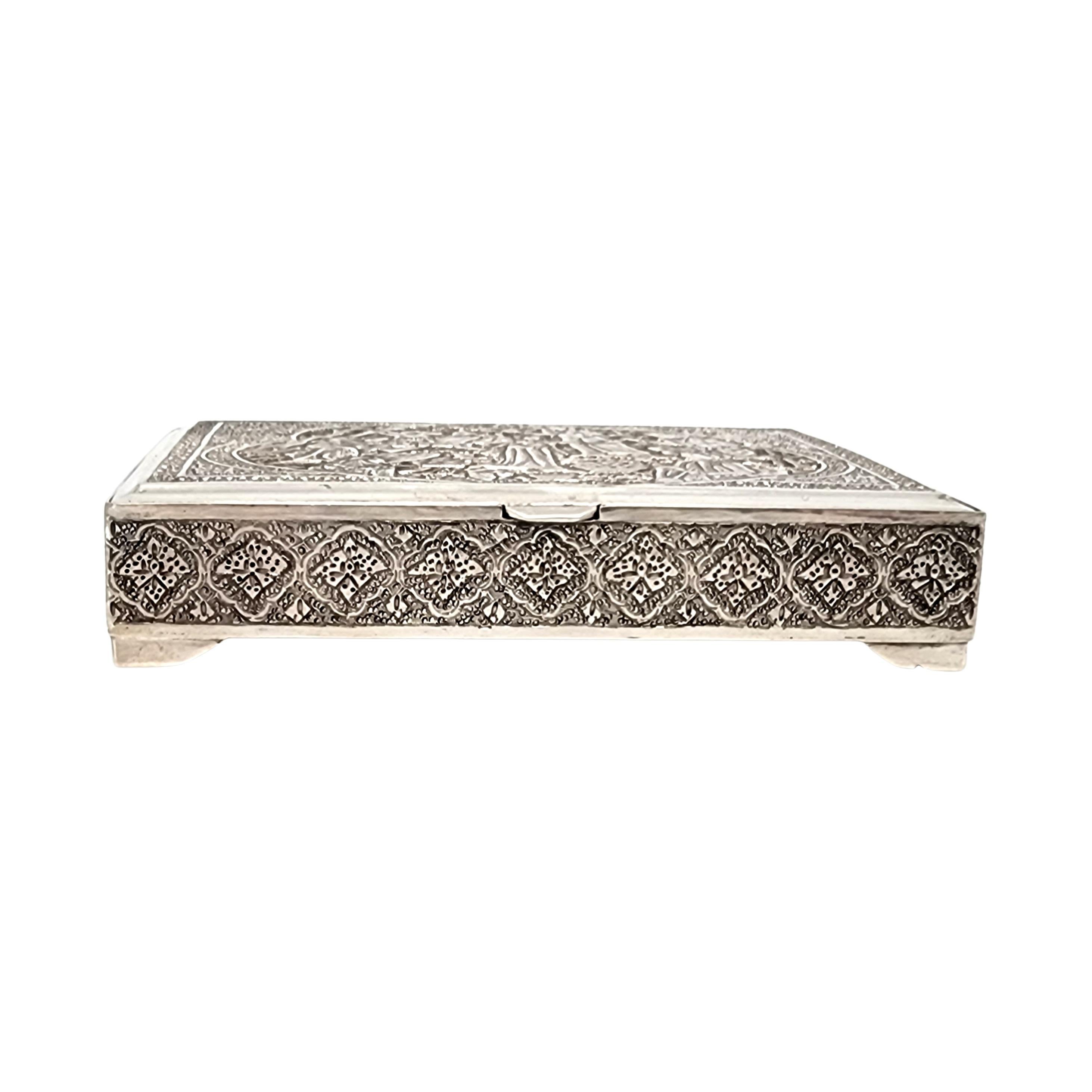 Middle Eastern Persian Silver Box For Sale 6