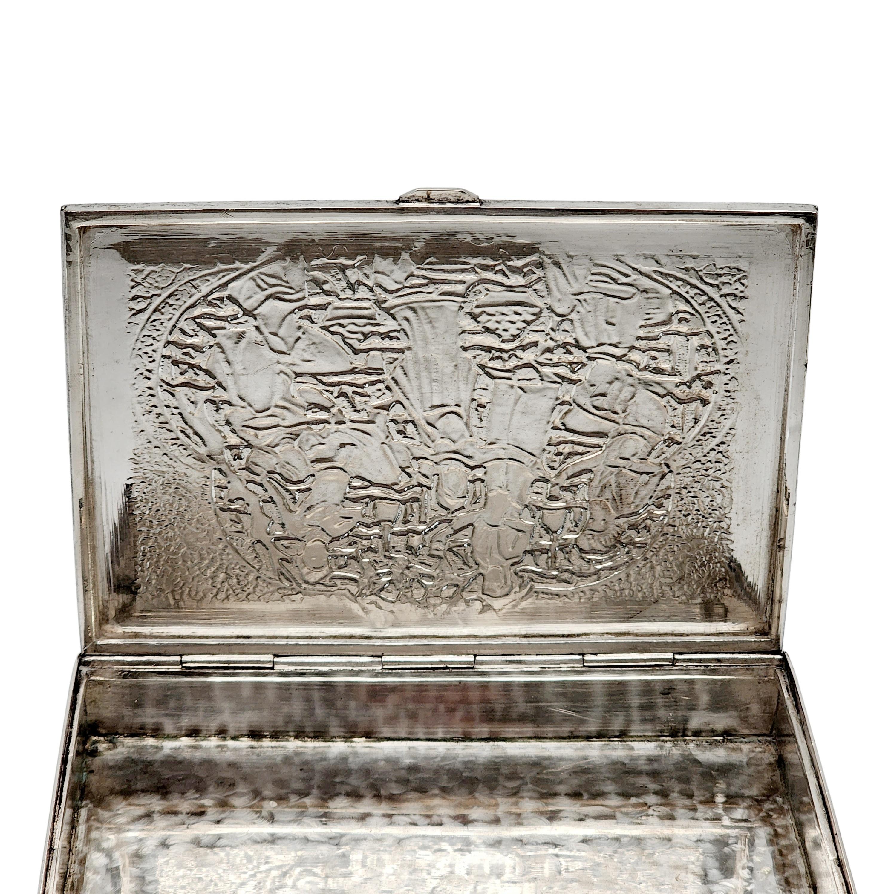 Women's or Men's Middle Eastern Persian Silver Box For Sale