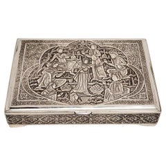 Vintage Middle Eastern Persian Silver Box