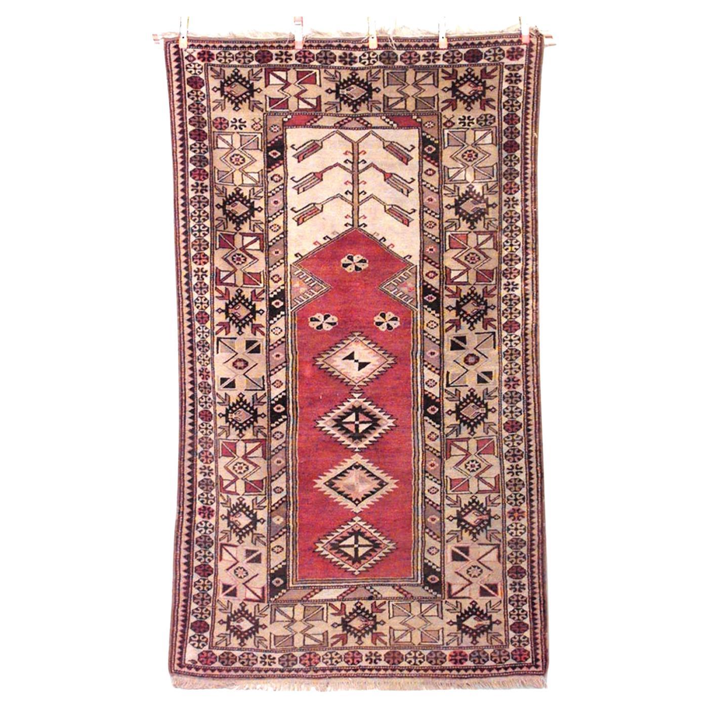 Middle Eastern Persian Wool Prayer Rug For Sale