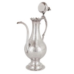 Middle Eastern Silver Ewer and Basin