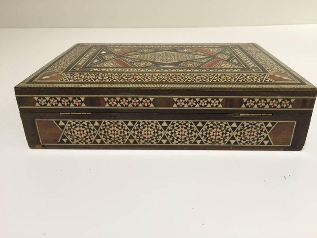 Middle Eastern Syrian Inlay Jewelry Box For Sale 3