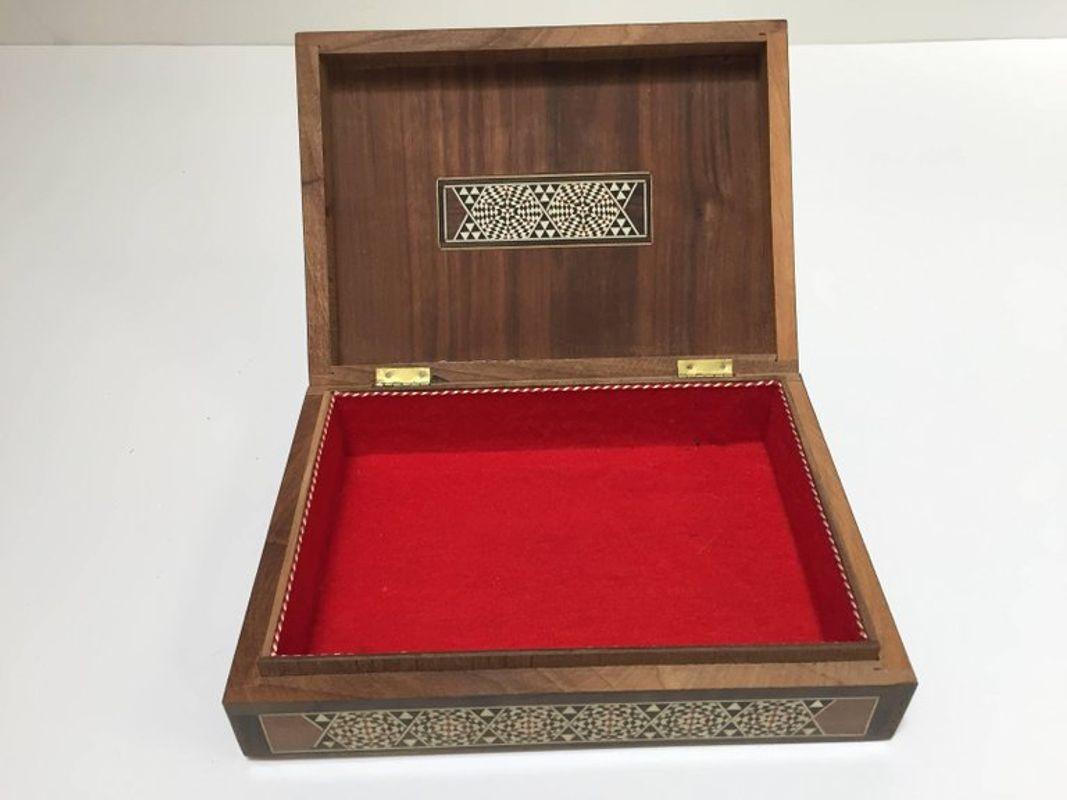 Fruitwood Middle Eastern Syrian Inlay Jewelry Box For Sale
