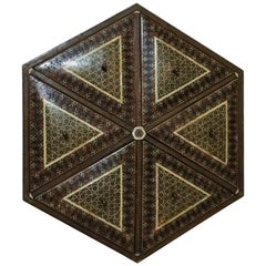 Antique Middle Eastern Syrian Inlay Marquetry Jewelry Box