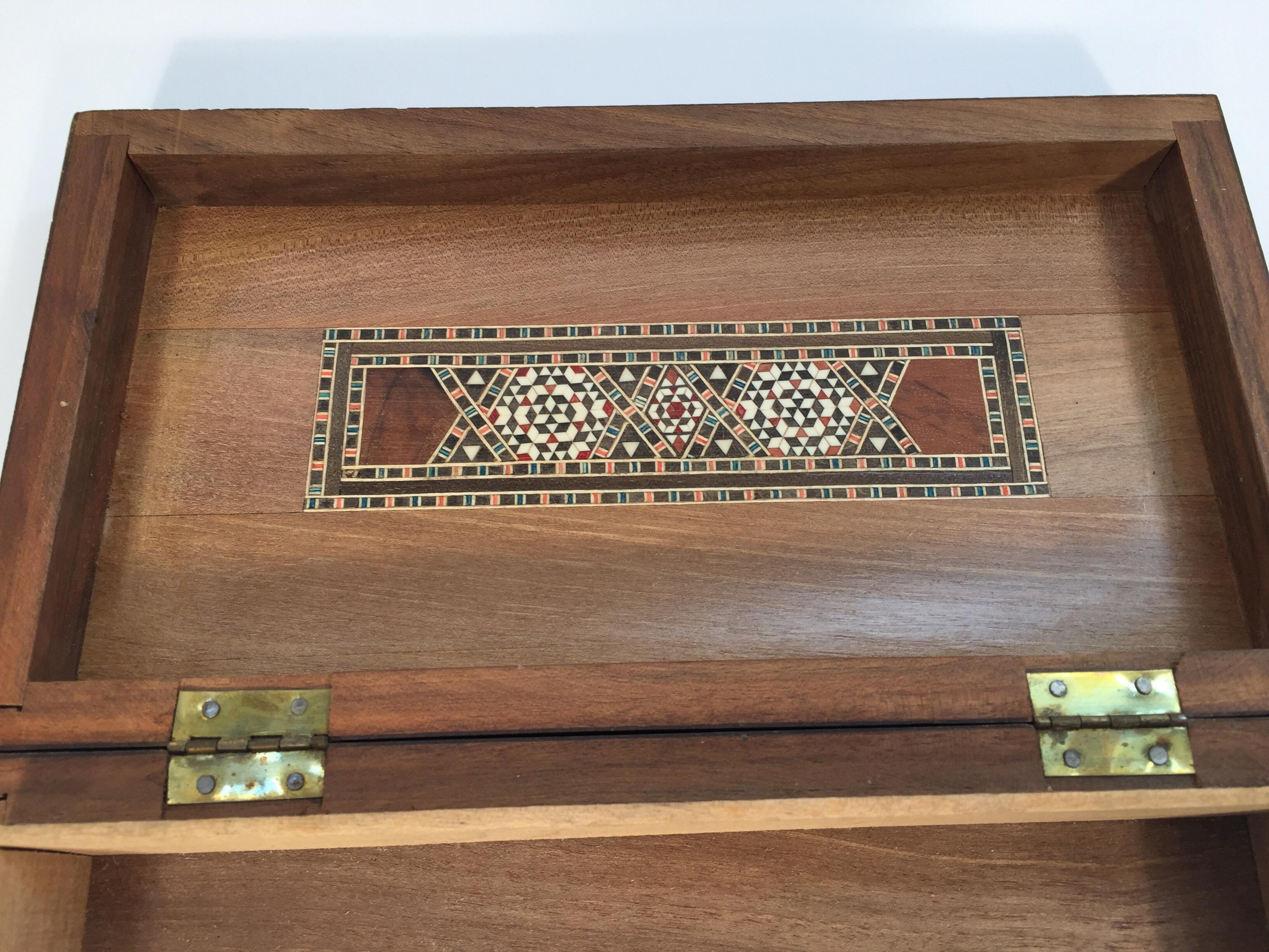 Middle Eastern Syrian Micro Mosaic Khatam Inlaid Jewelry Box 2