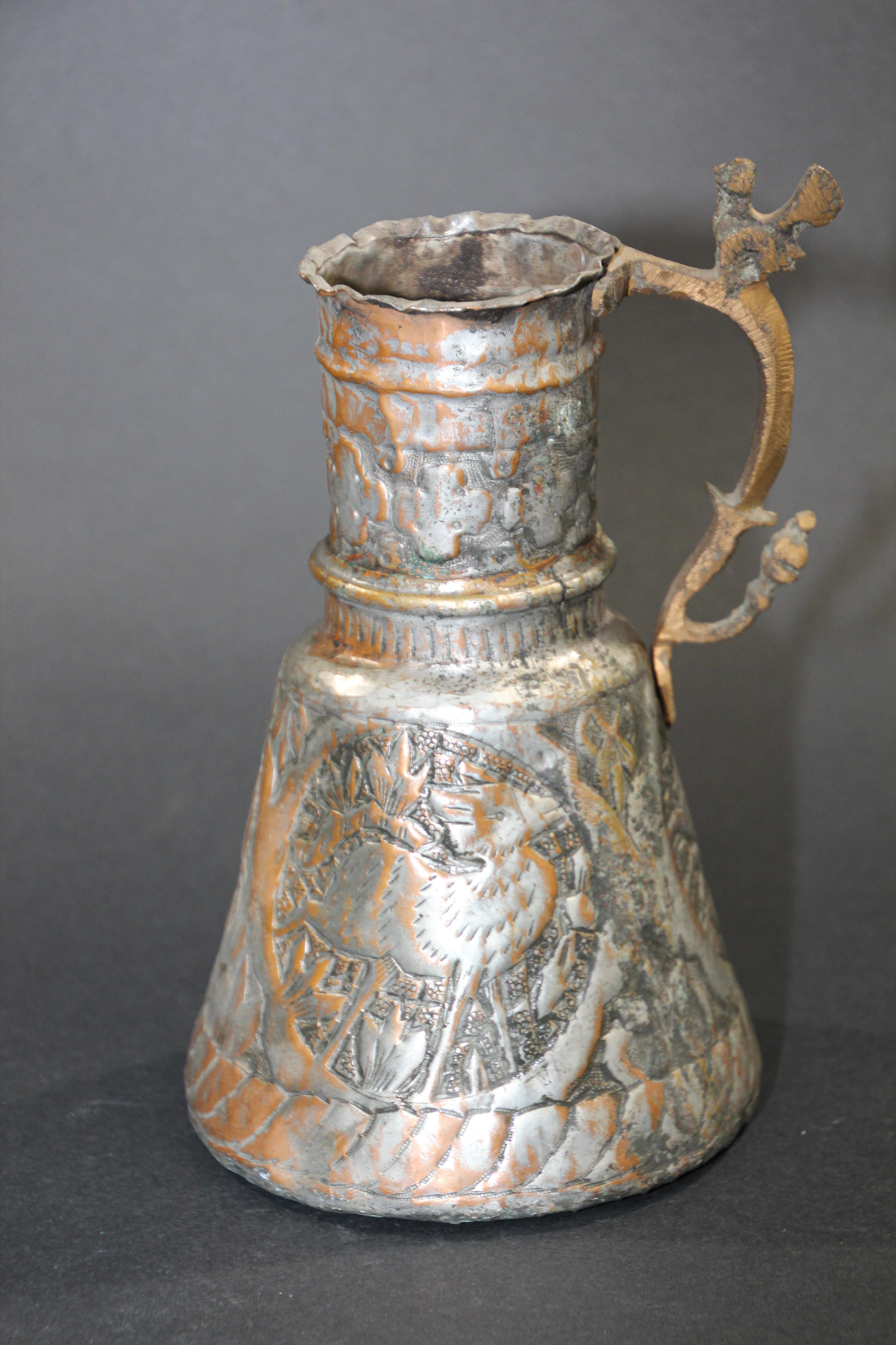 Middle Eastern Tinned Copper Pot, 19th Century For Sale 8