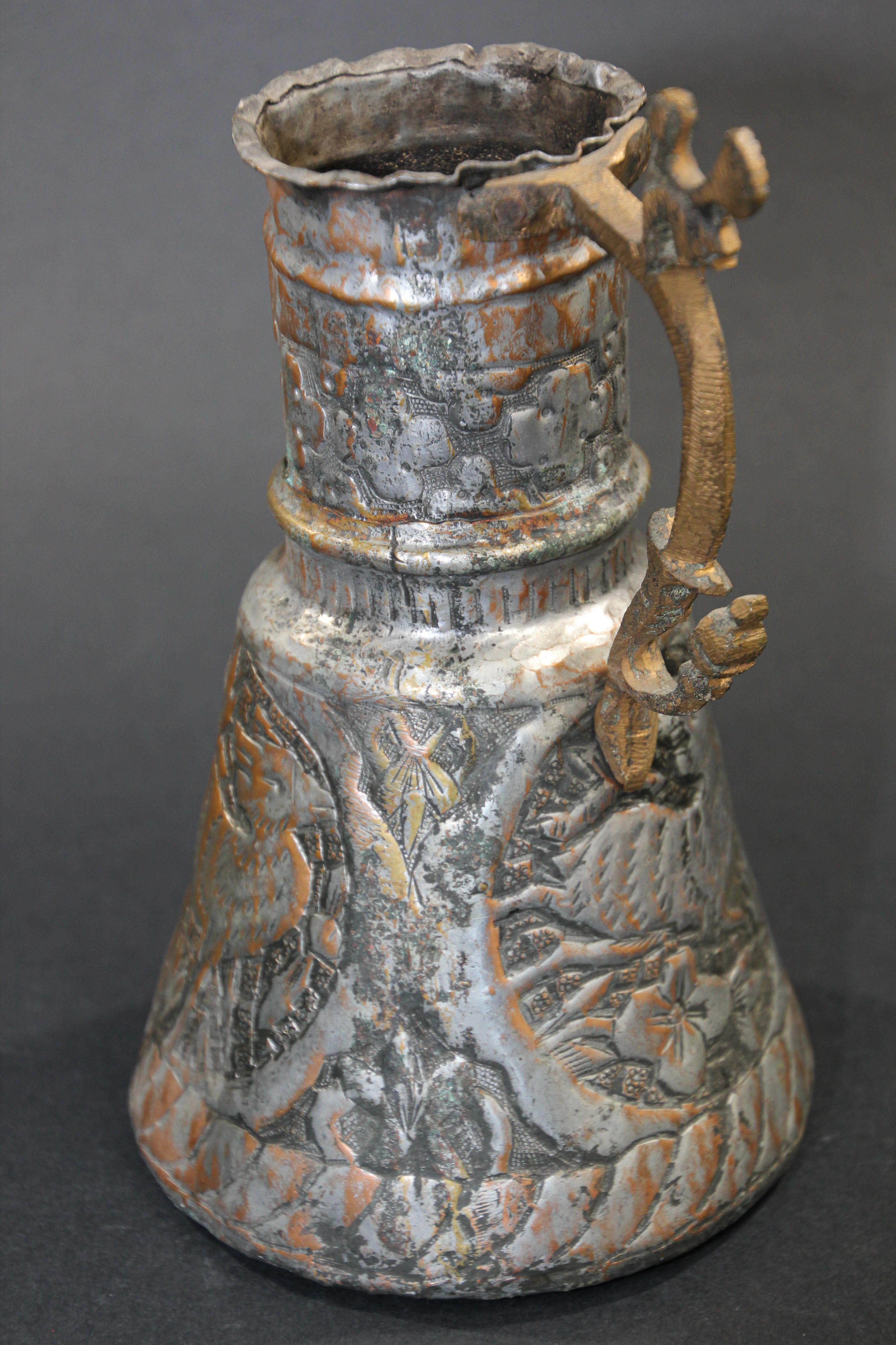XIXe siècle Pot en cuivre teinté du Moyen-Orient, 19e siècle en vente