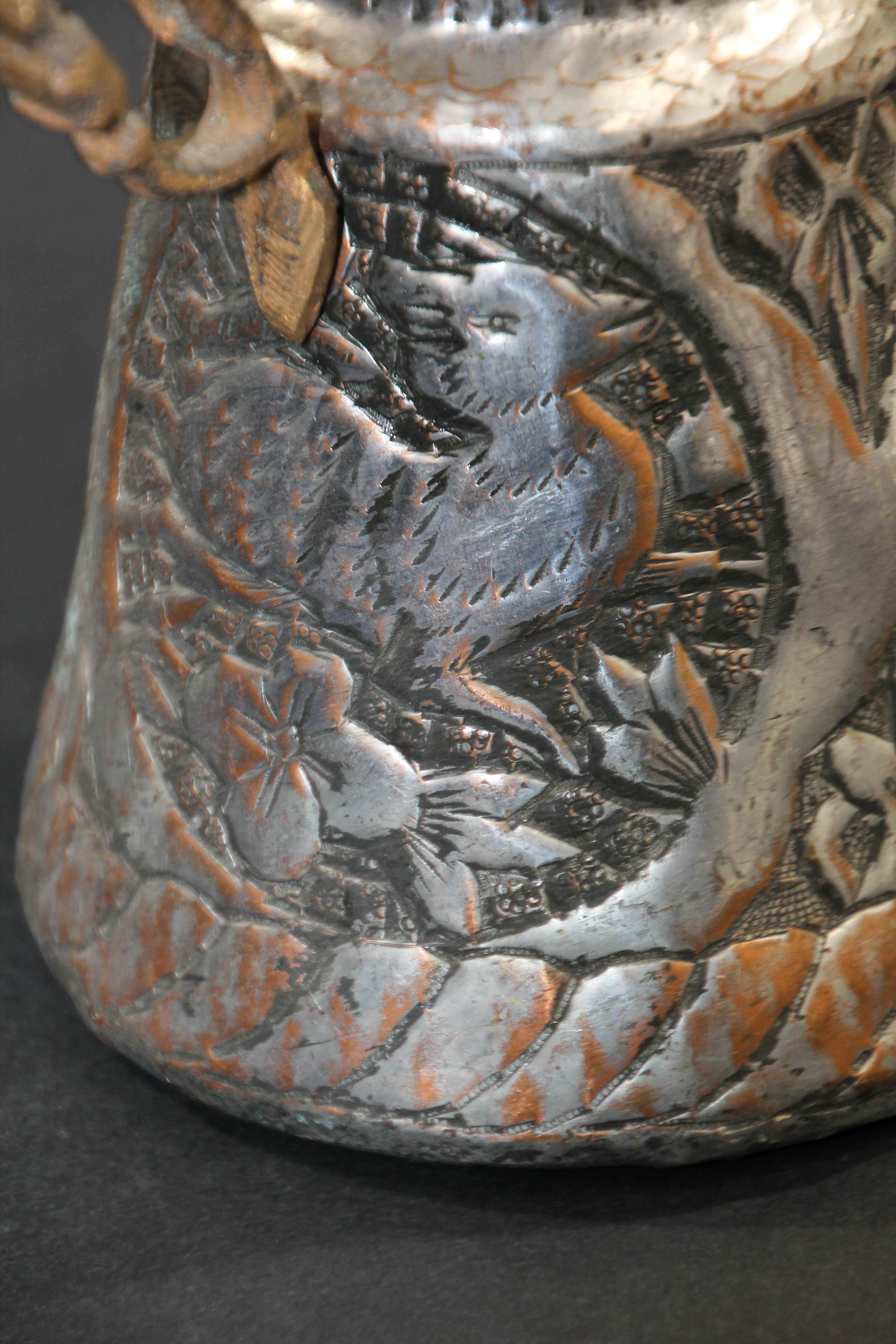 Cuivre Pot en cuivre teinté du Moyen-Orient, 19e siècle en vente