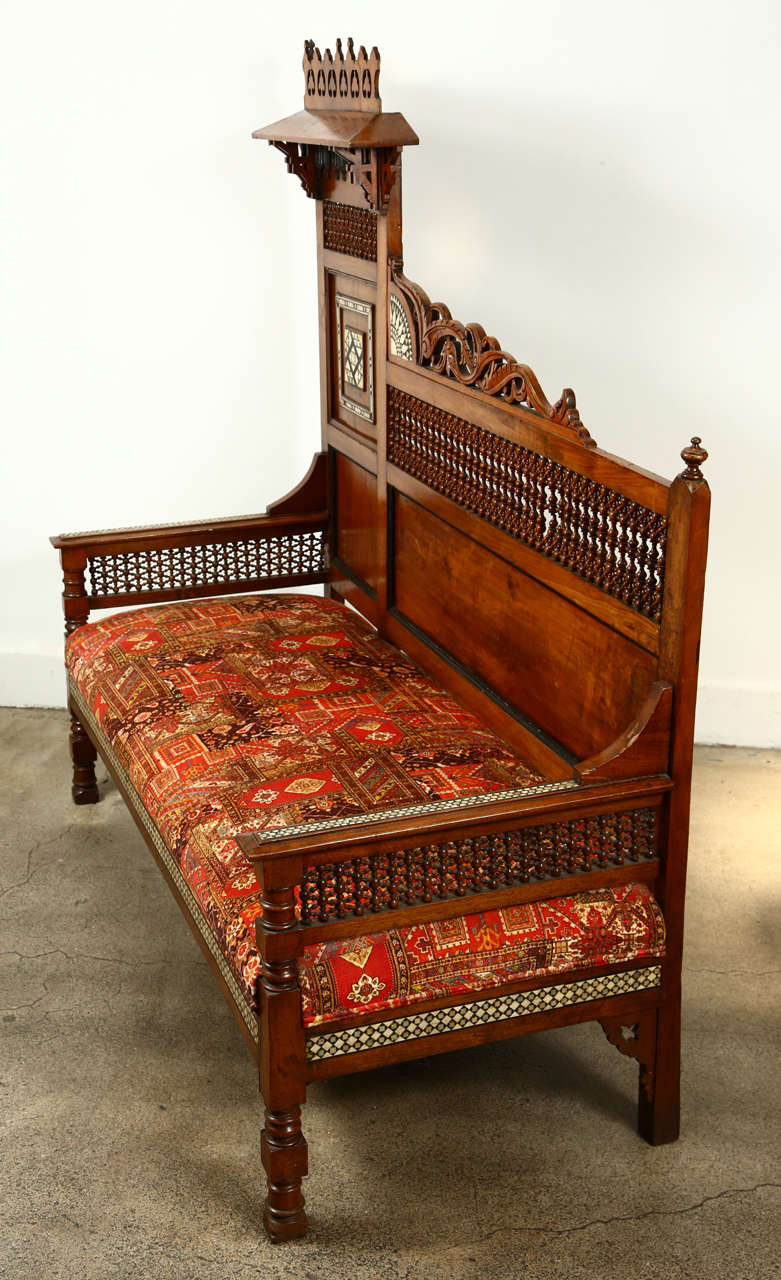 19th Century Middle Eastern Turkish Settee Sofa