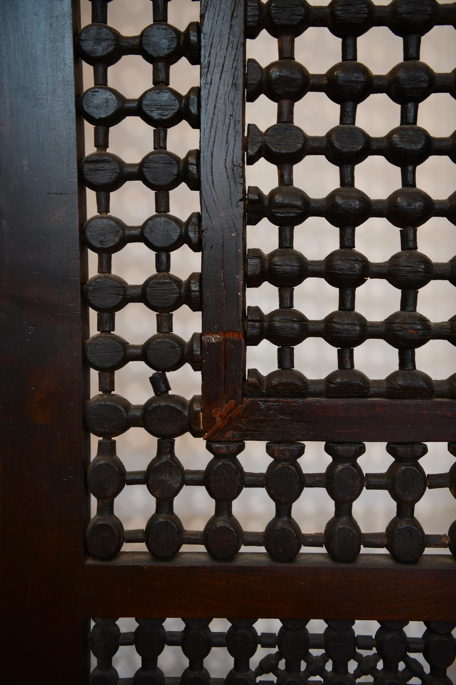 Middle Eastern Wooden Floor Screen For Sale 6