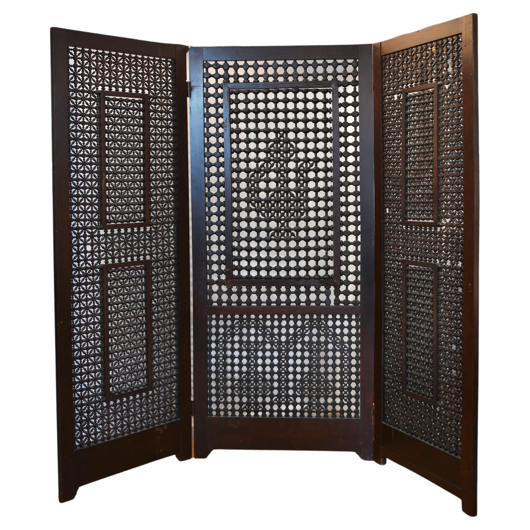 Middle Eastern Wooden Floor Screen For Sale
