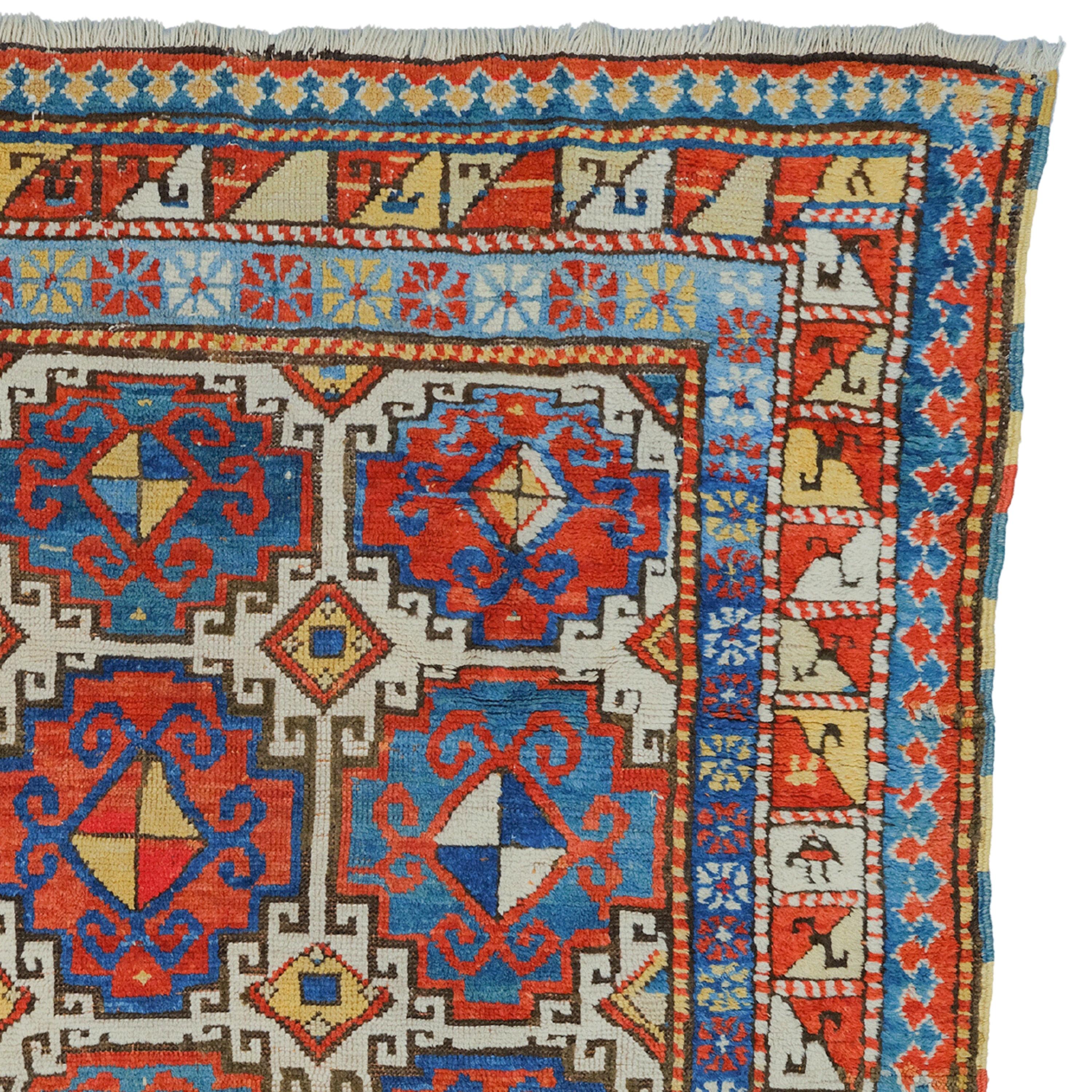 Wool Middle of 19th Century Caucasian Moghan Rug - Antique Rug, Handmade Rug For Sale