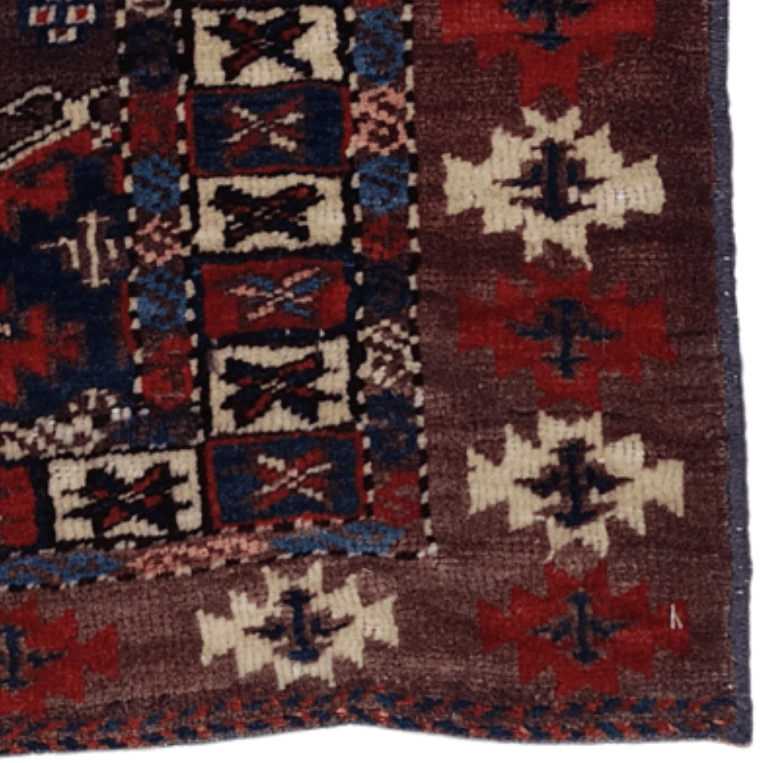 Milieu du XIXe siècle Asie centrale Turkmène Chodur Chuval Bon état - En vente à Sultanahmet, 34