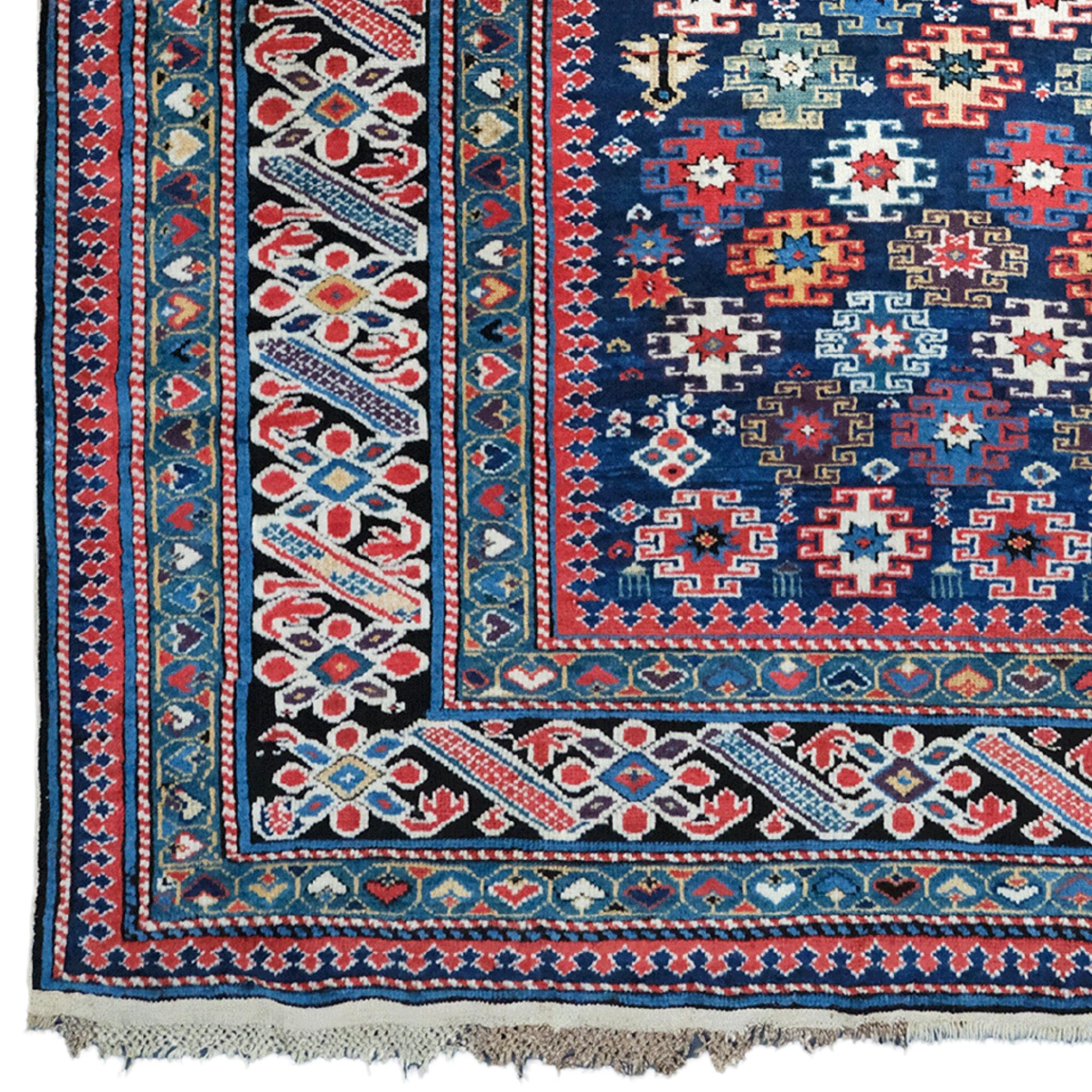 Caucasian Middle of 19th Century East Caucasus Kuba region Chi-Chi Rug For Sale