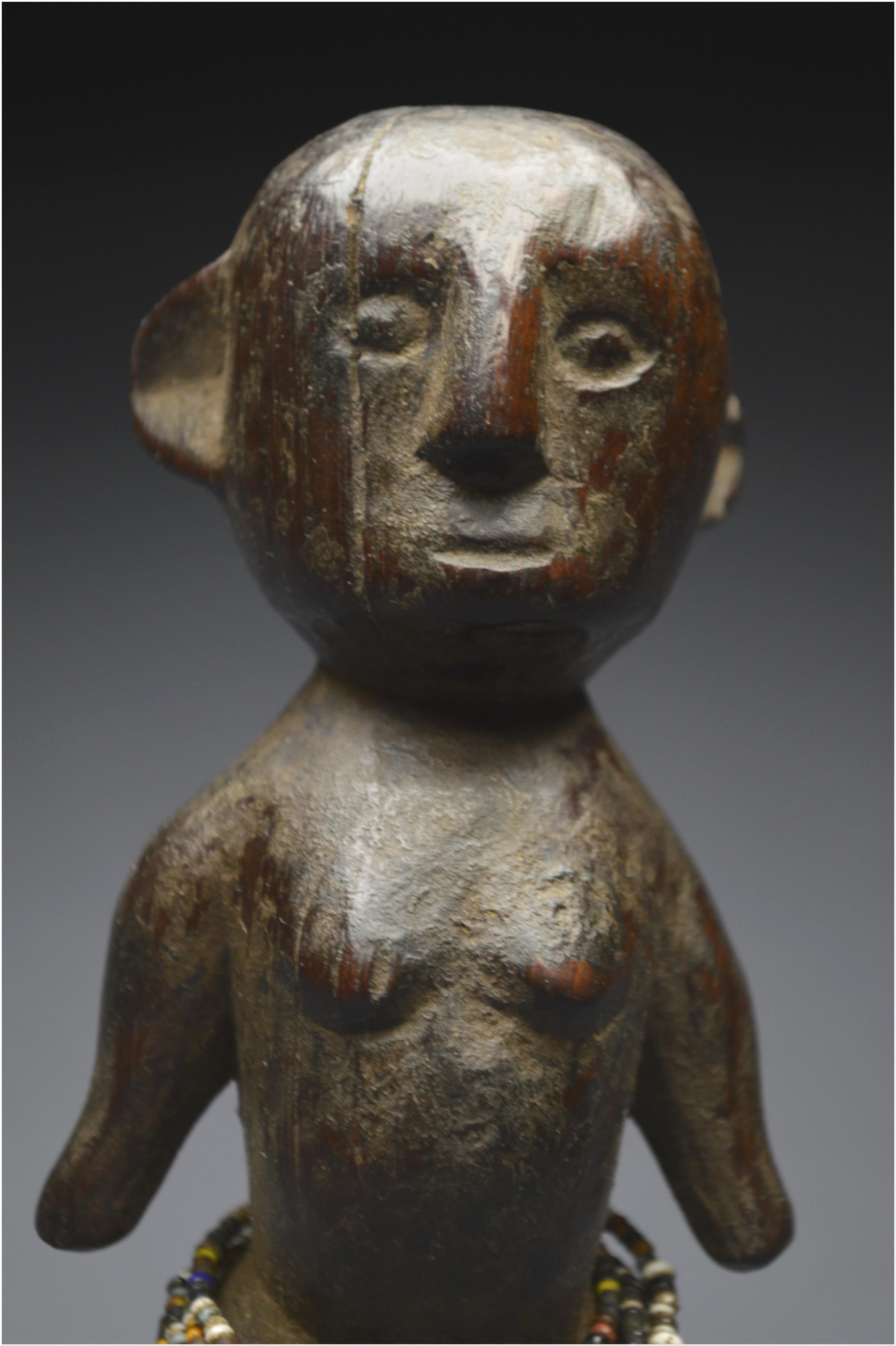 Middle of 20th Century, Tanzania, Nyamwezi People, Old Anthropomorphic Statuette 5