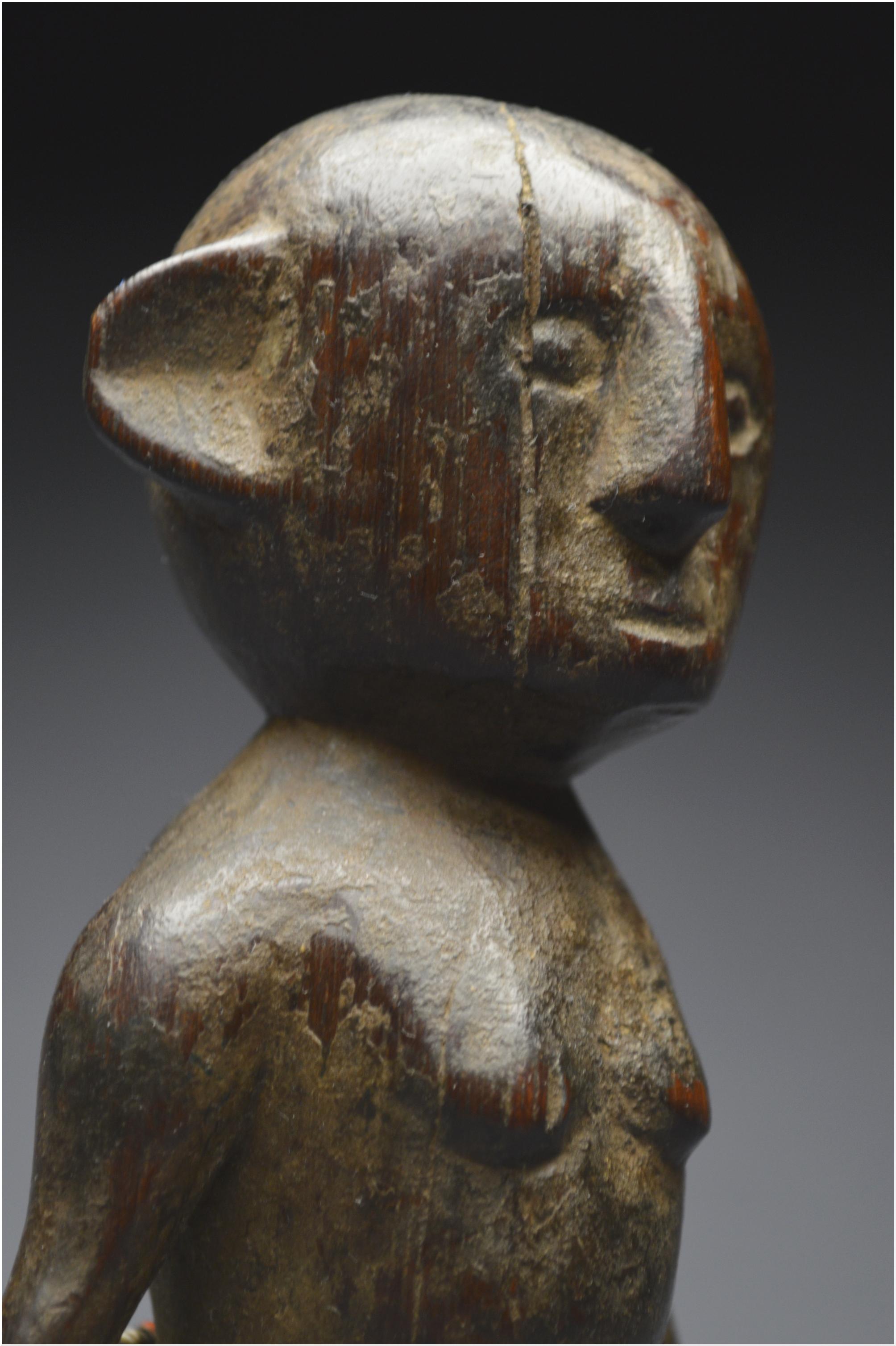 Middle of 20th Century, Tanzania, Nyamwezi People, Old Anthropomorphic Statuette 2