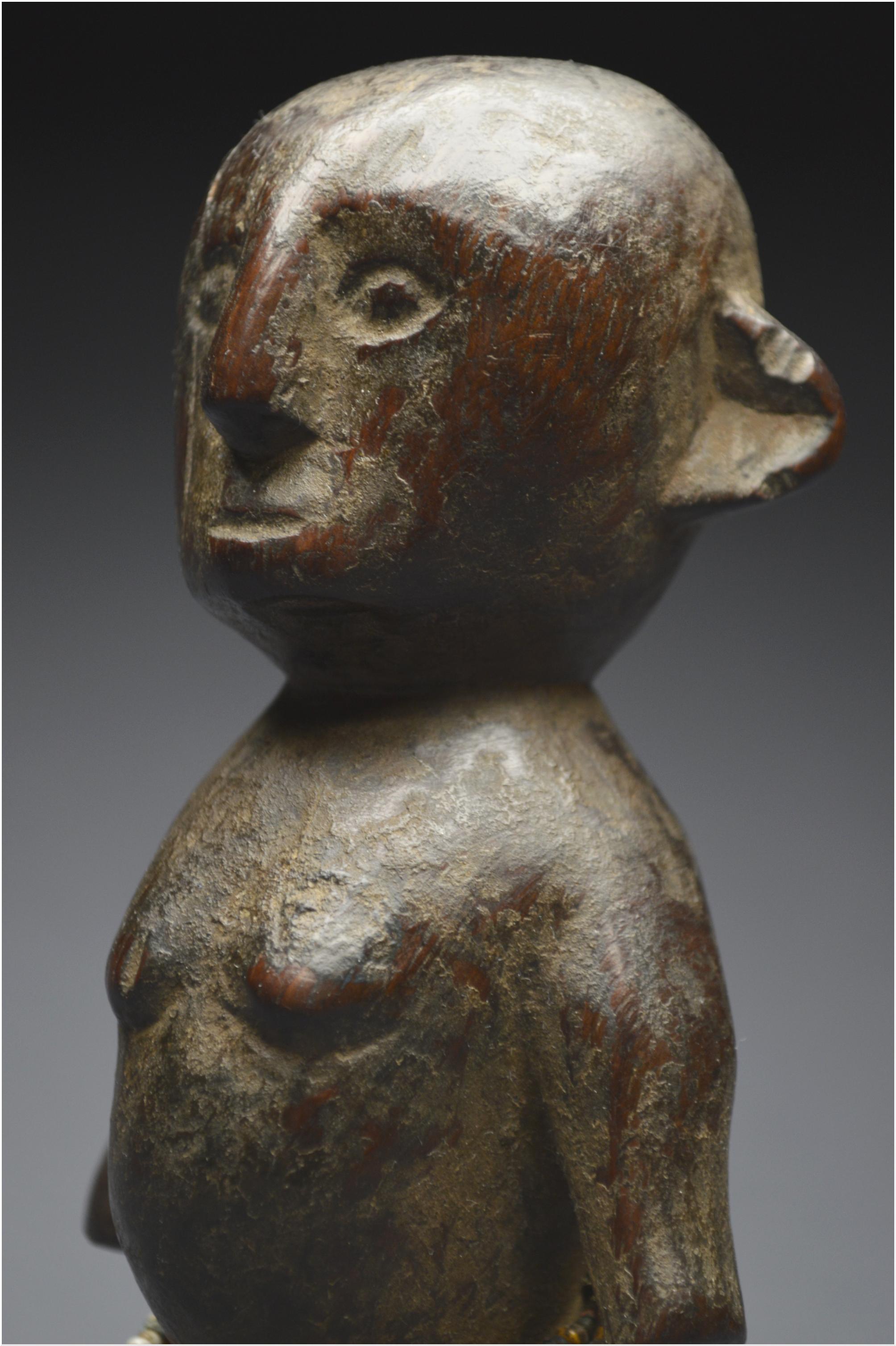 Middle of 20th Century, Tanzania, Nyamwezi People, Old Anthropomorphic Statuette 3