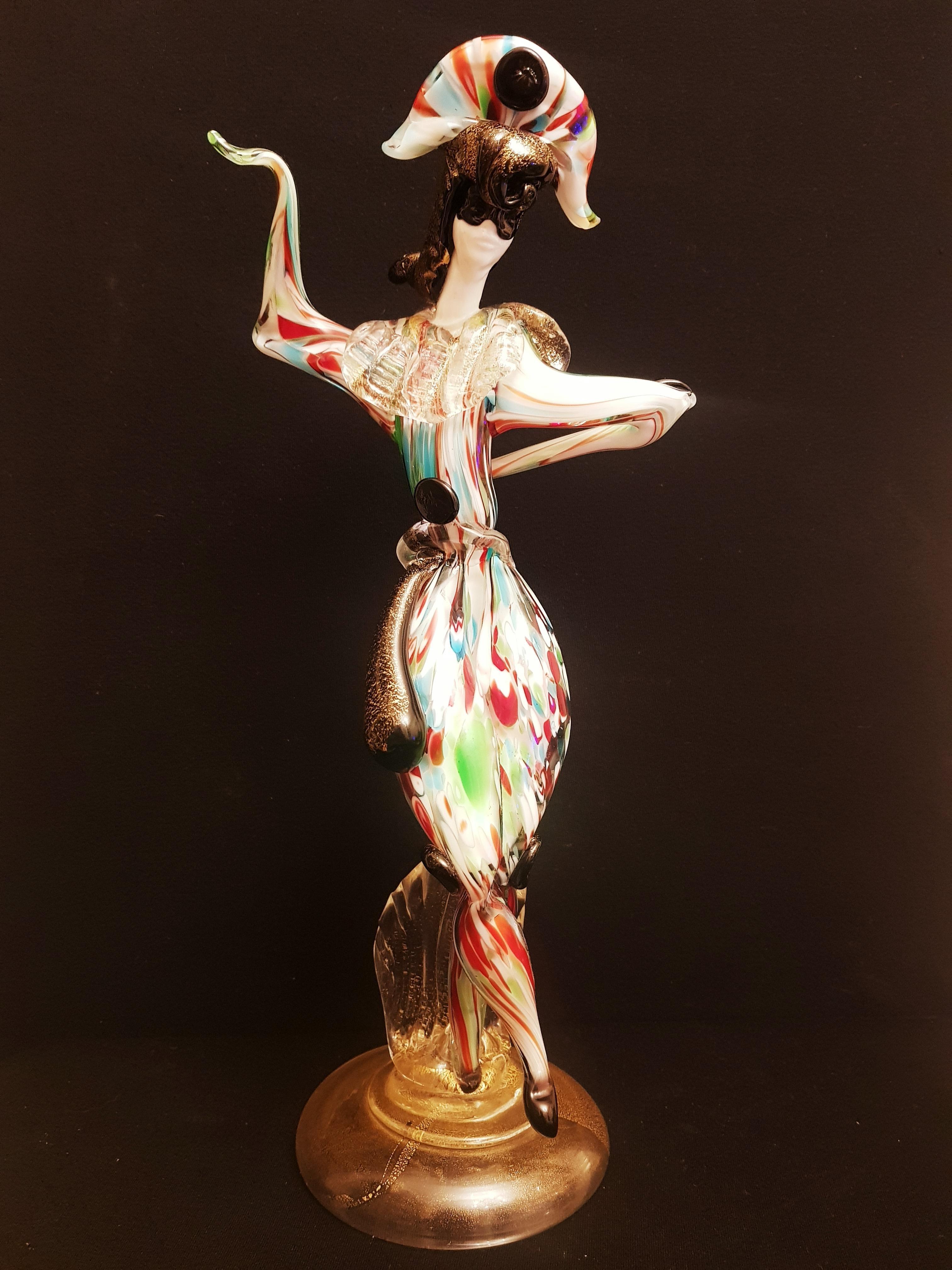 Beautiful middle of century murano glass harlequin (Arlecchino) by Fulvio Bianconi yea31953-56' brilliant condition.