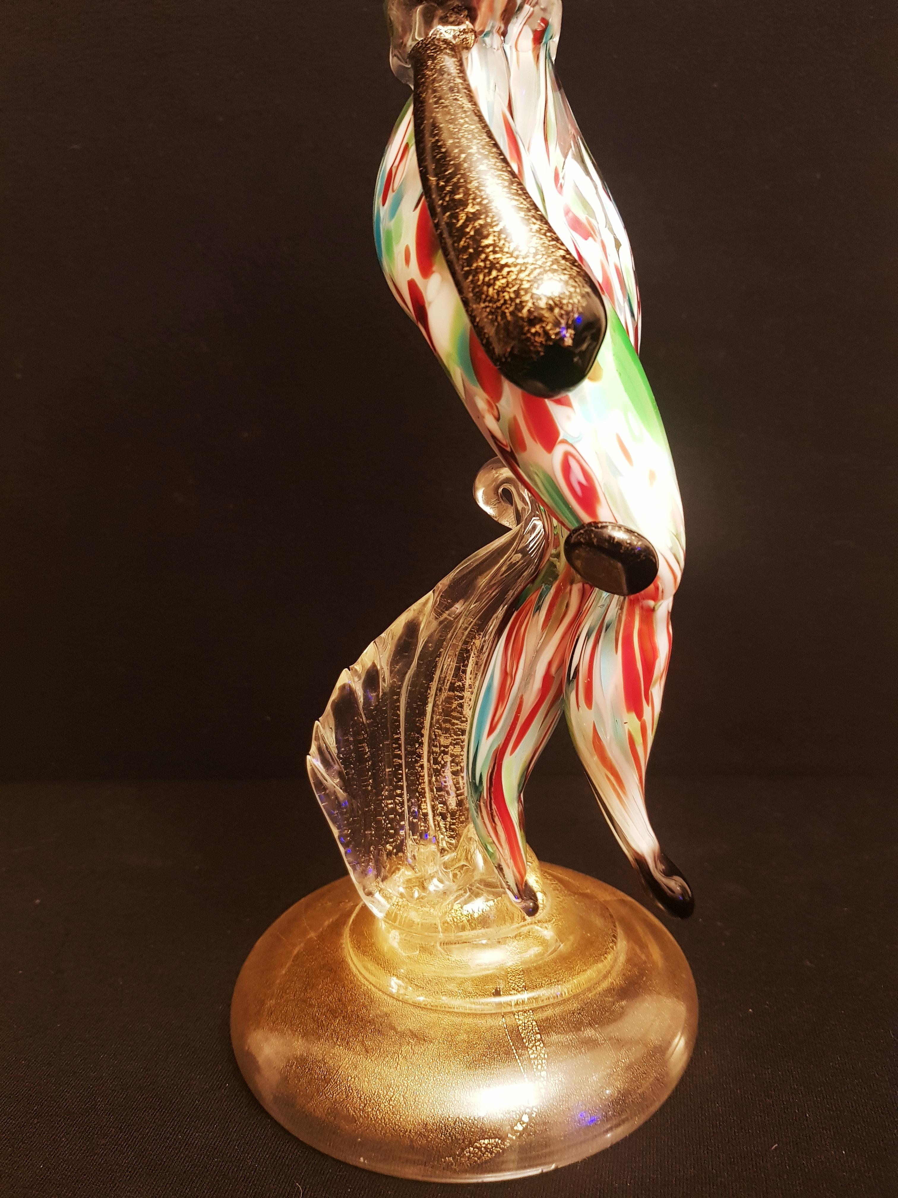 Hand-Crafted Middle of Century Murano Glass Commedia dell'Arte by Fulvio Bianconi  For Sale