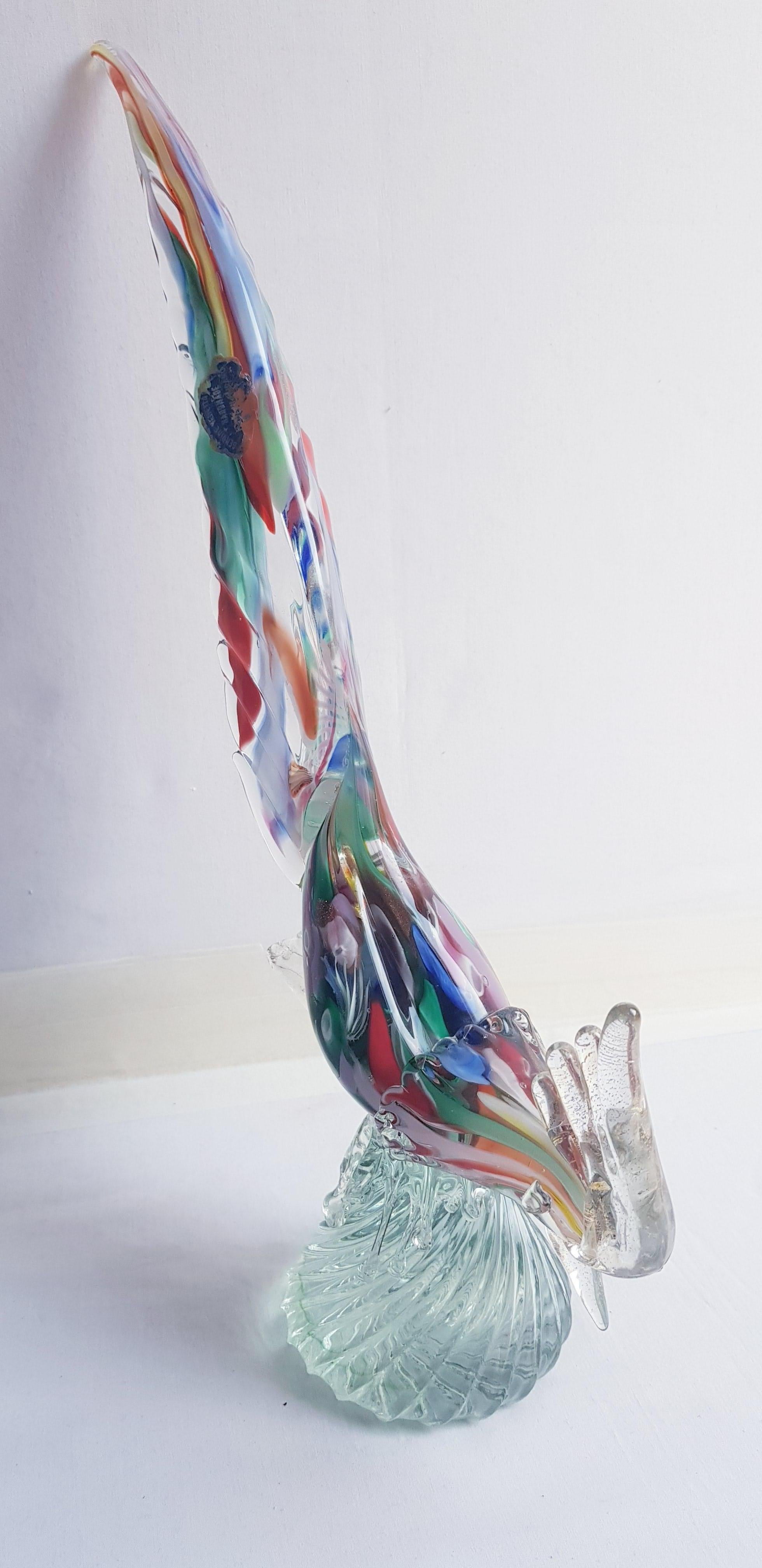 Middle of century murano glass Byzantino bird (A.Ve.M) For Sale 3