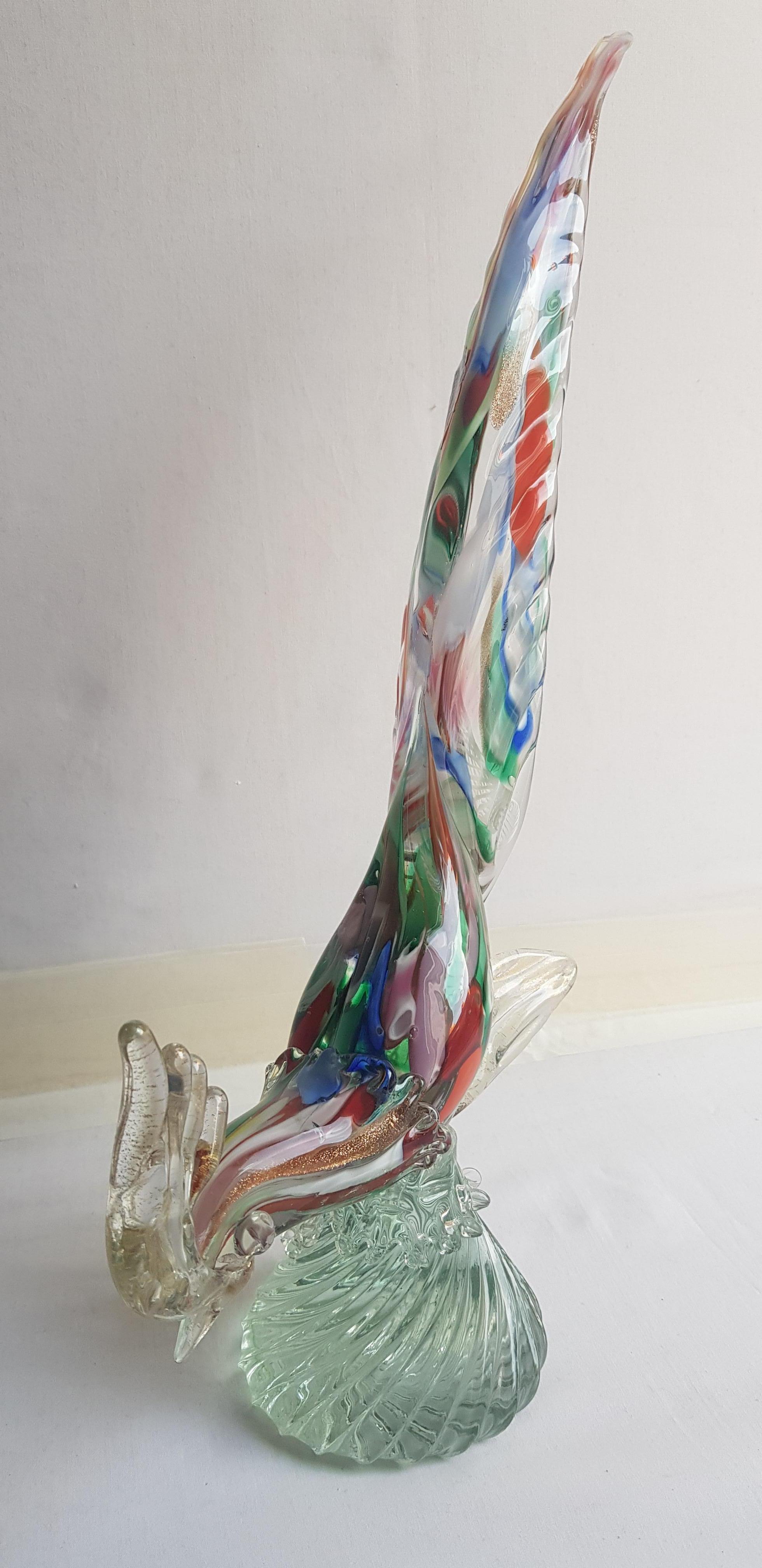 Middle of century murano glass Byzantino bird (A.Ve.M) For Sale 4
