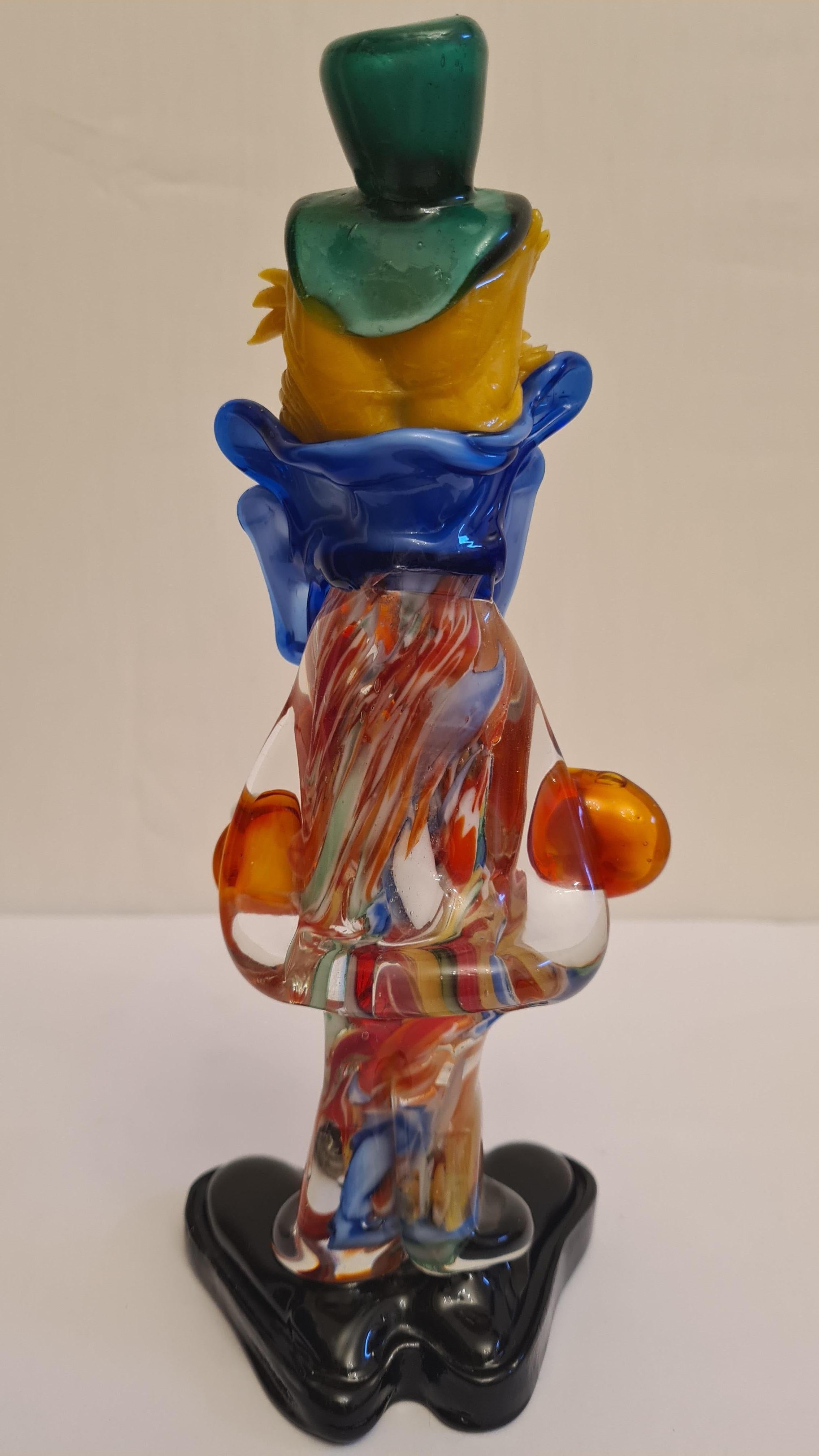 Art Deco Middle of Century Murano Glass Clowns For Sale