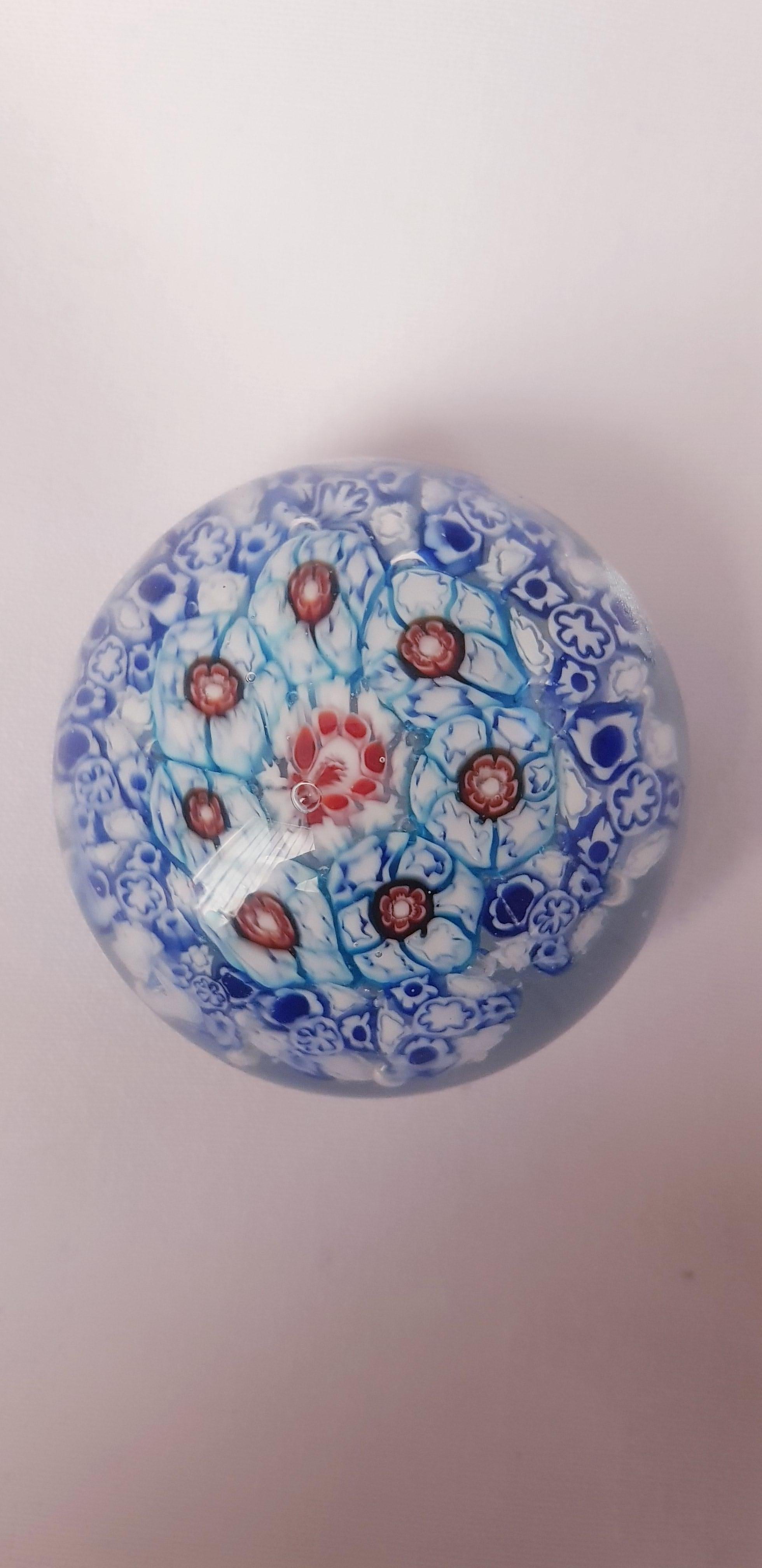 Mid-20th Century Middle of Century Murano Glass Millefiore Paperweights For Sale