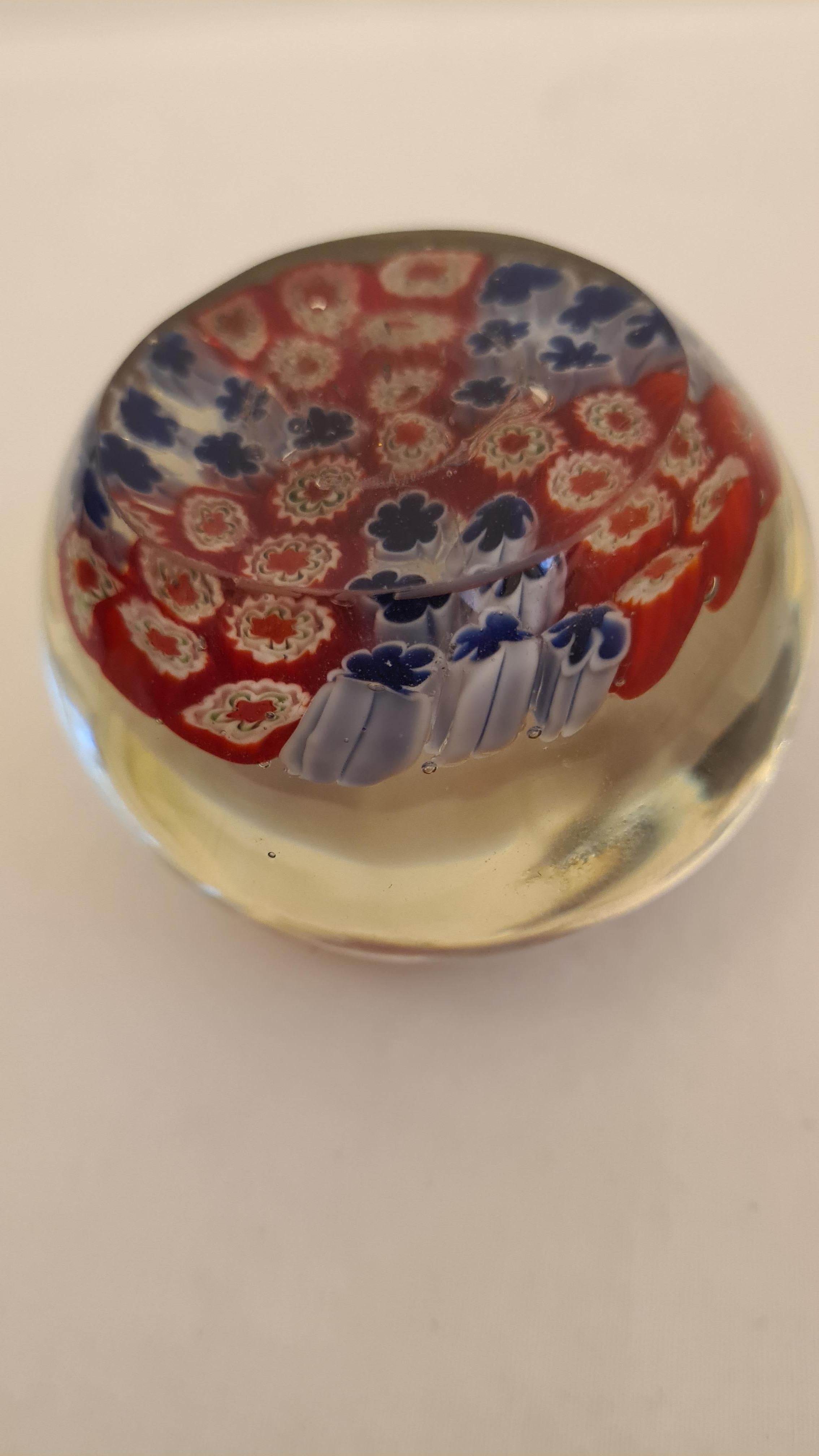 Middle of Century Murano Glass Millefiore Paperweights In Excellent Condition For Sale In Grantham, GB