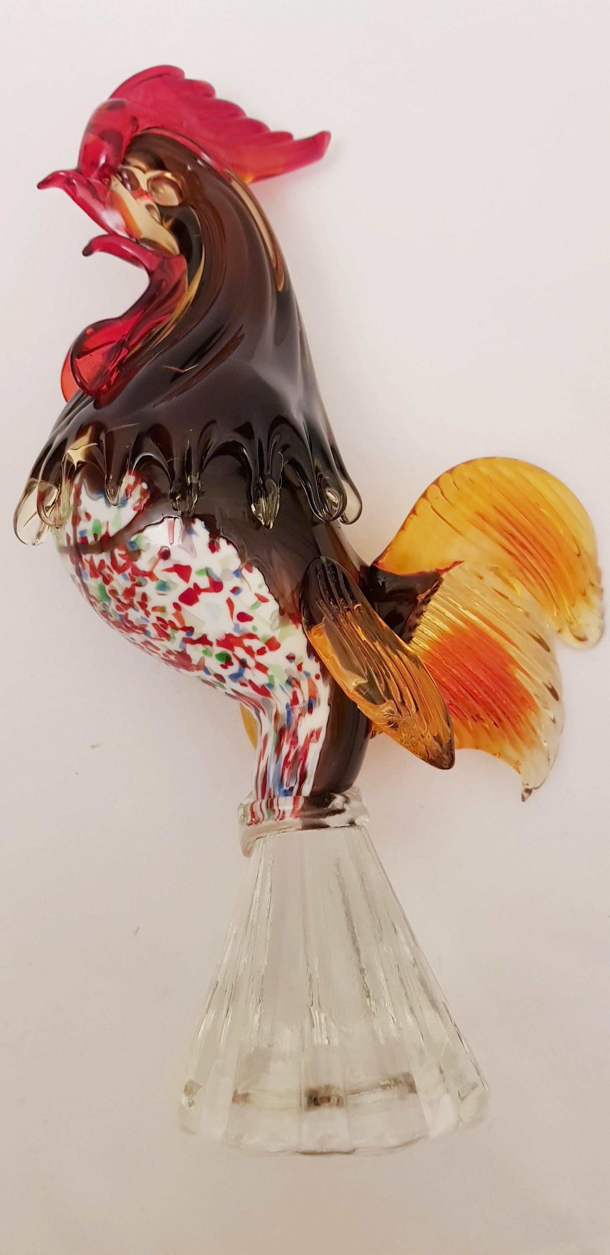 Middle of Century Murano Glass Roster For Sale 2