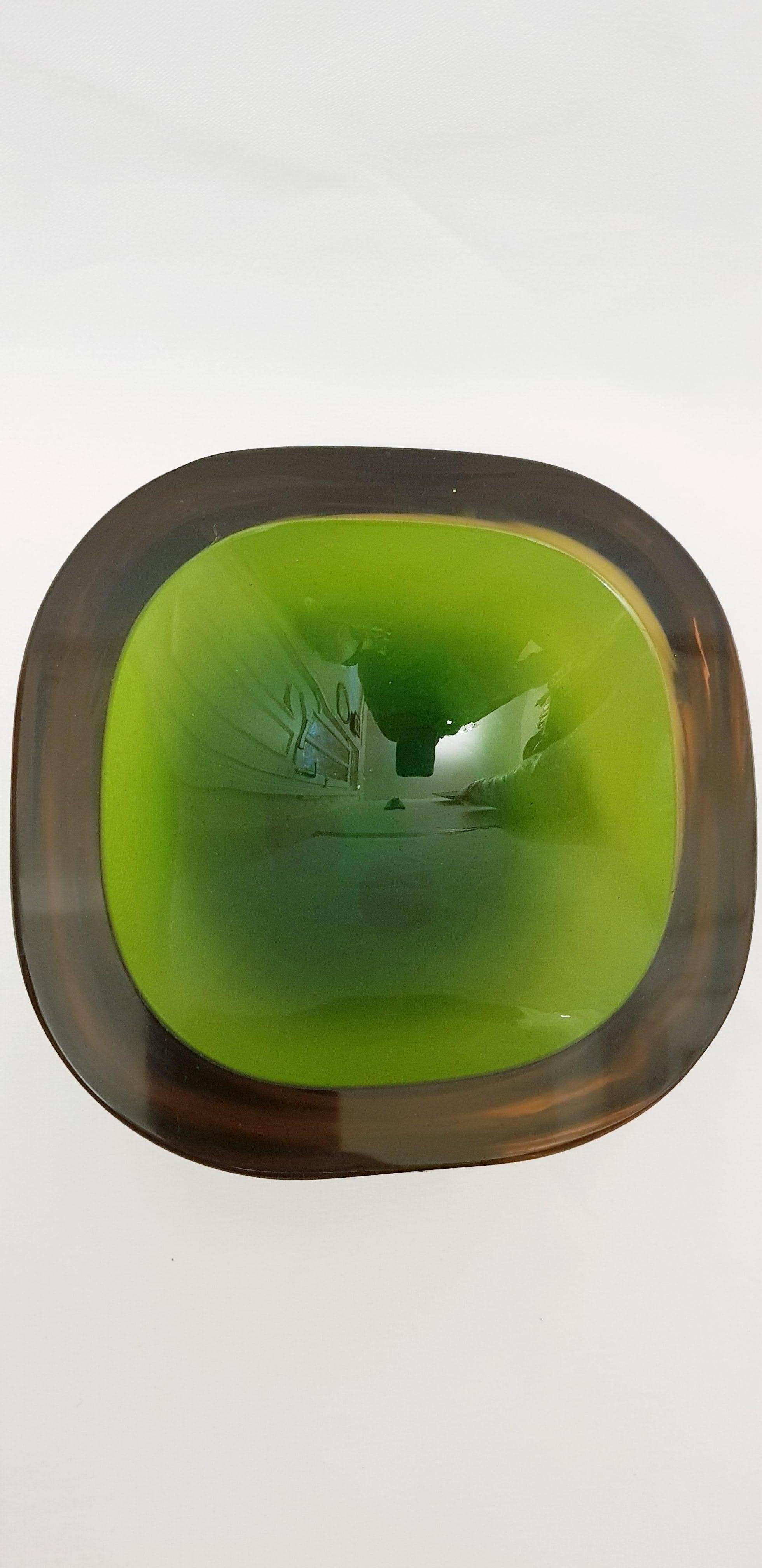 Middle of Century Murano Glass Somerso Geode by Flavio Poli for Seguso In Good Condition For Sale In Grantham, GB