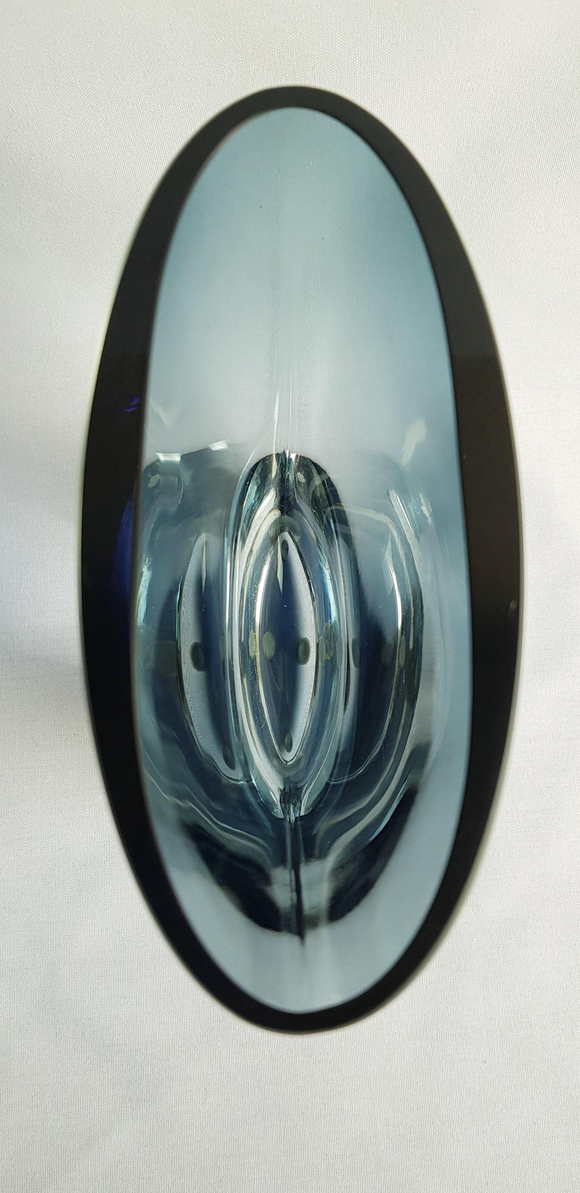 Art Deco Middle of Century Murano Glass Somerso Vase For Sale