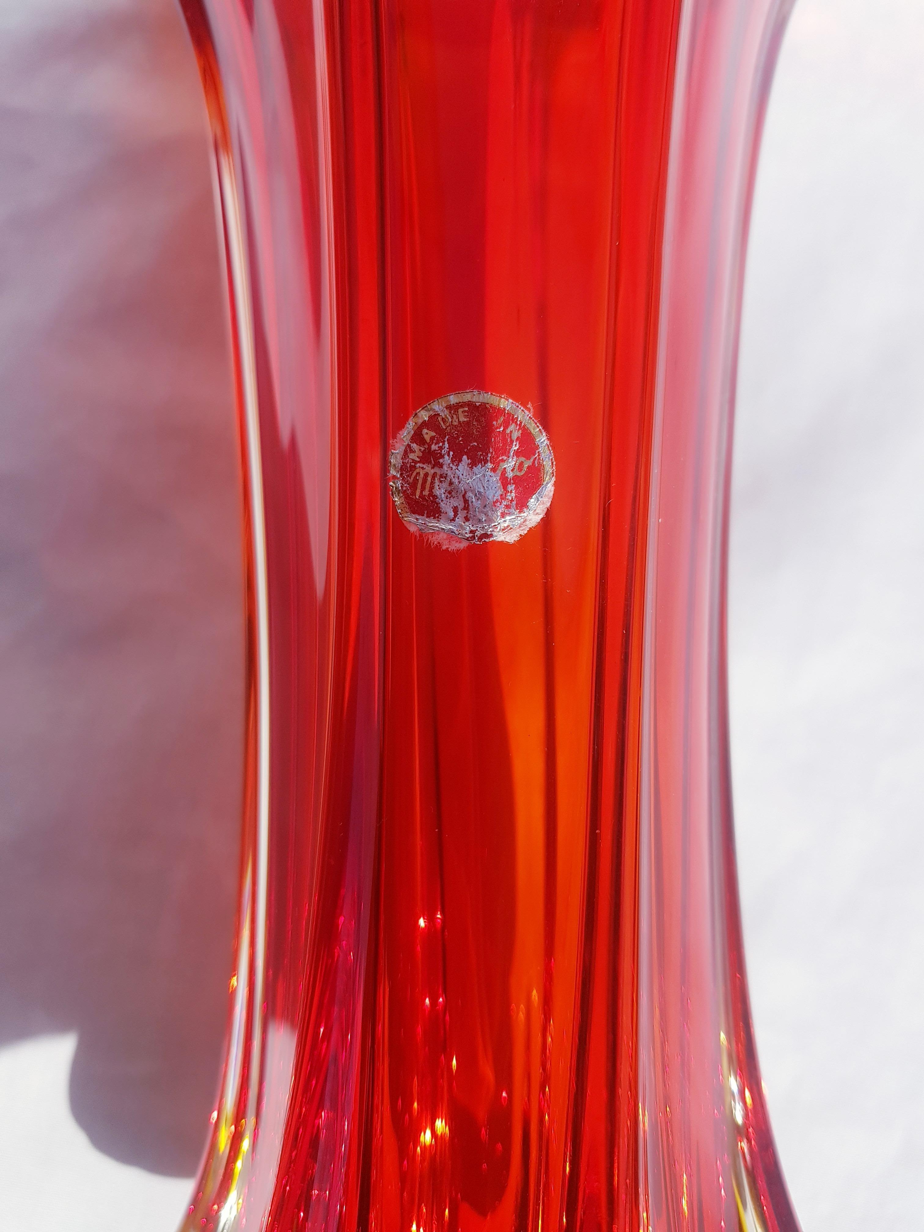 Mid-20th Century Seguso vetri D'arte amberina vase For Sale