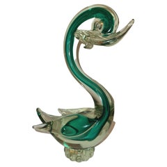 Middle of Century Murano Glass Sommerso Bird