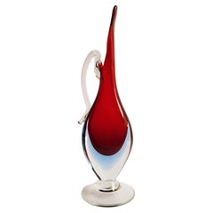 Middle of Century Murano Glass Sommerso Carafe