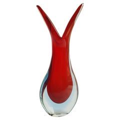 Middle of Century Murano Glass Sommerso Vase